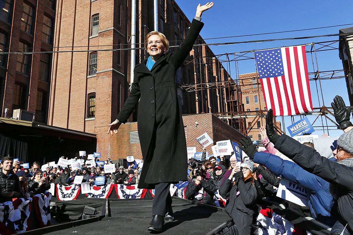 Ms Warren launches campaign in city of Lawrence