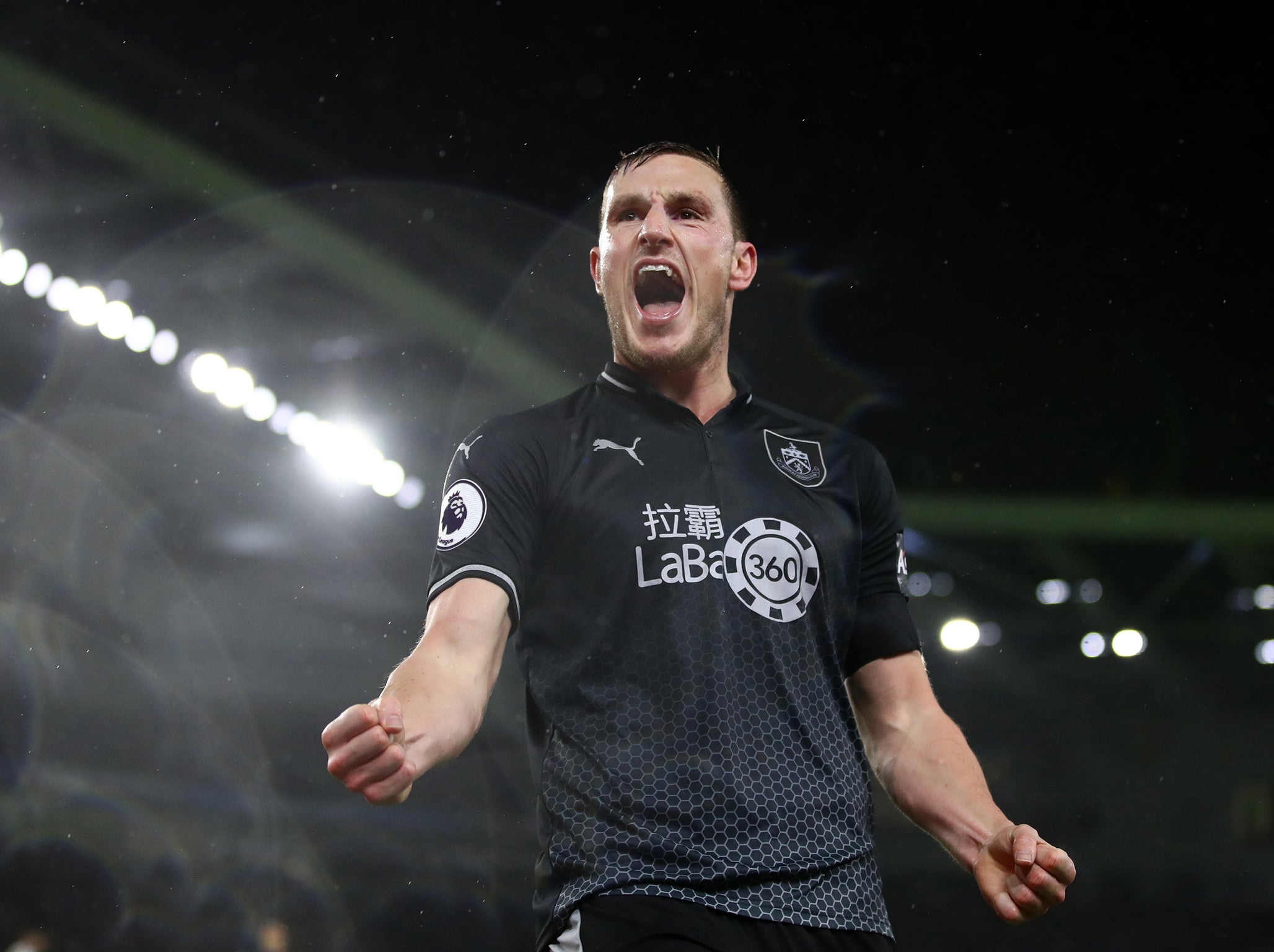 Chris Wood of Burnley celebrates