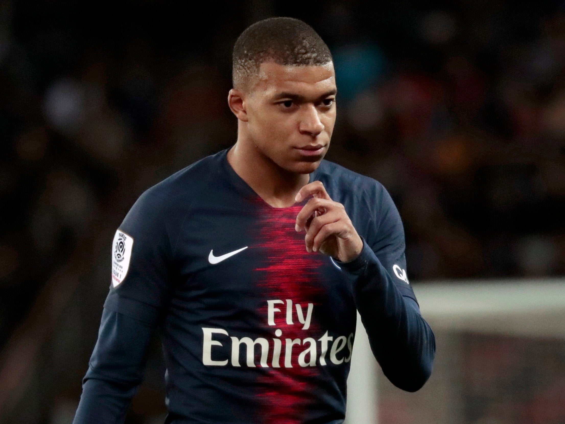 Kylian Mbappe during PSG’s clash with Bordeaux