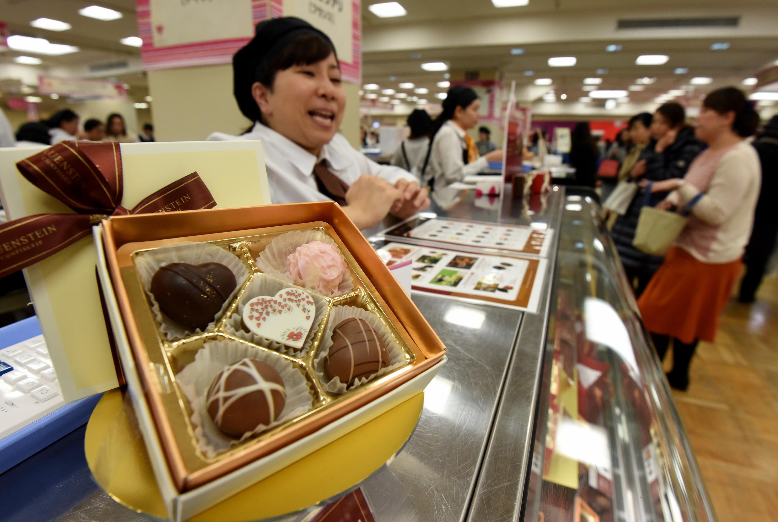 The 'giri choco' ritual started in the 1950s and translates as 'obligation chocolates'