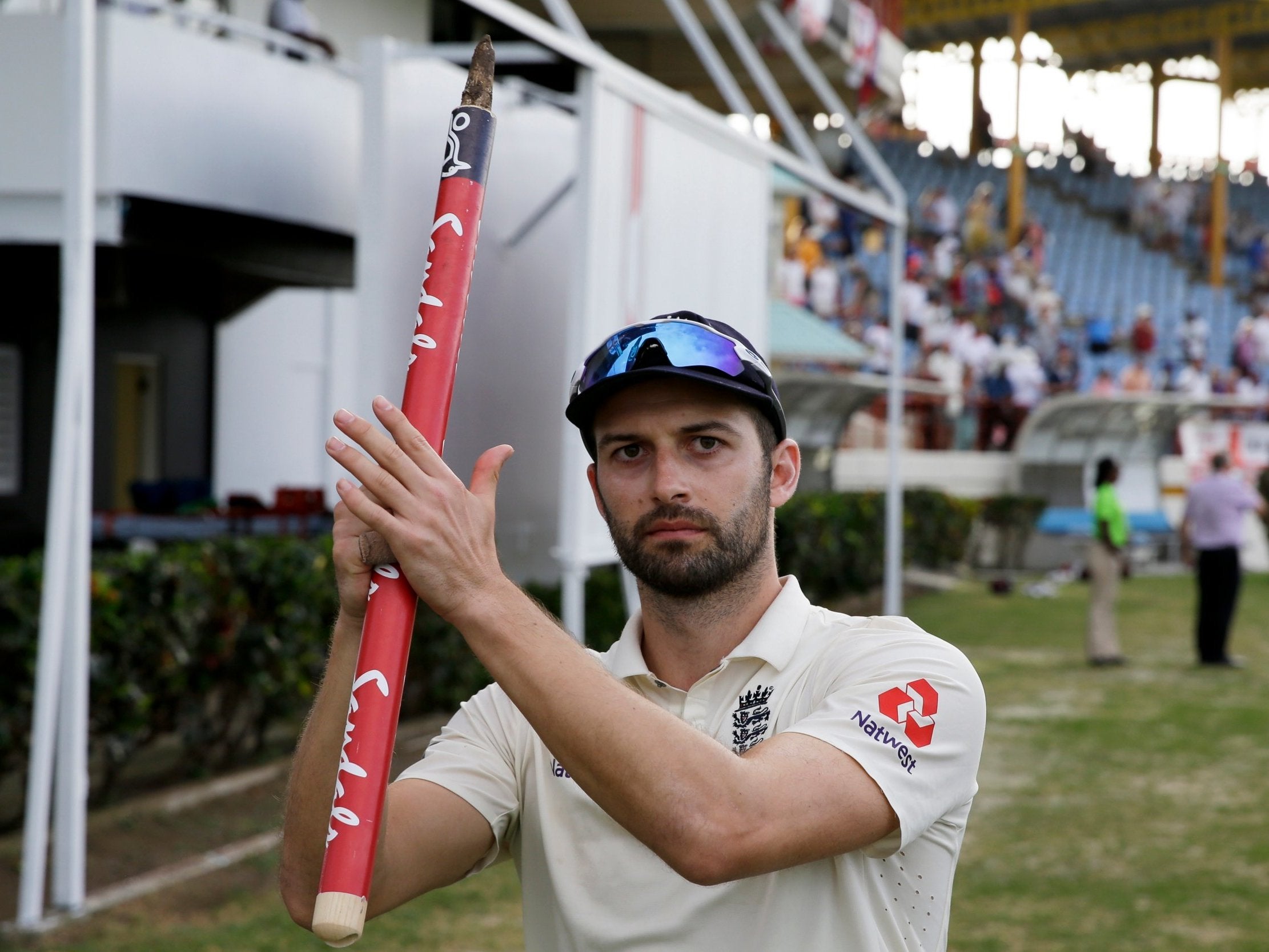 Mark Wood celebrates England's win over West Indies