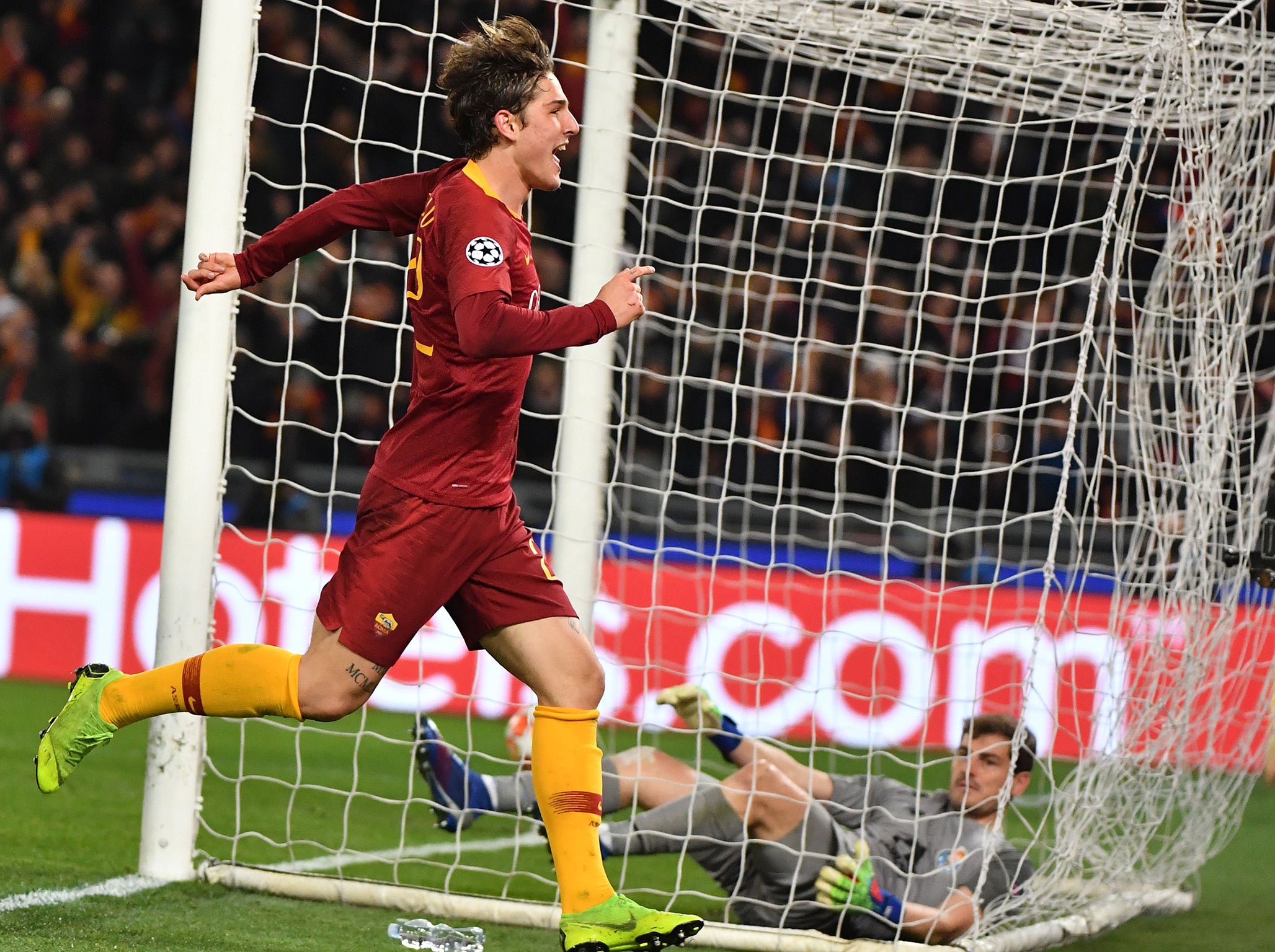 Nicolo Zaniolo scored twice for the home side