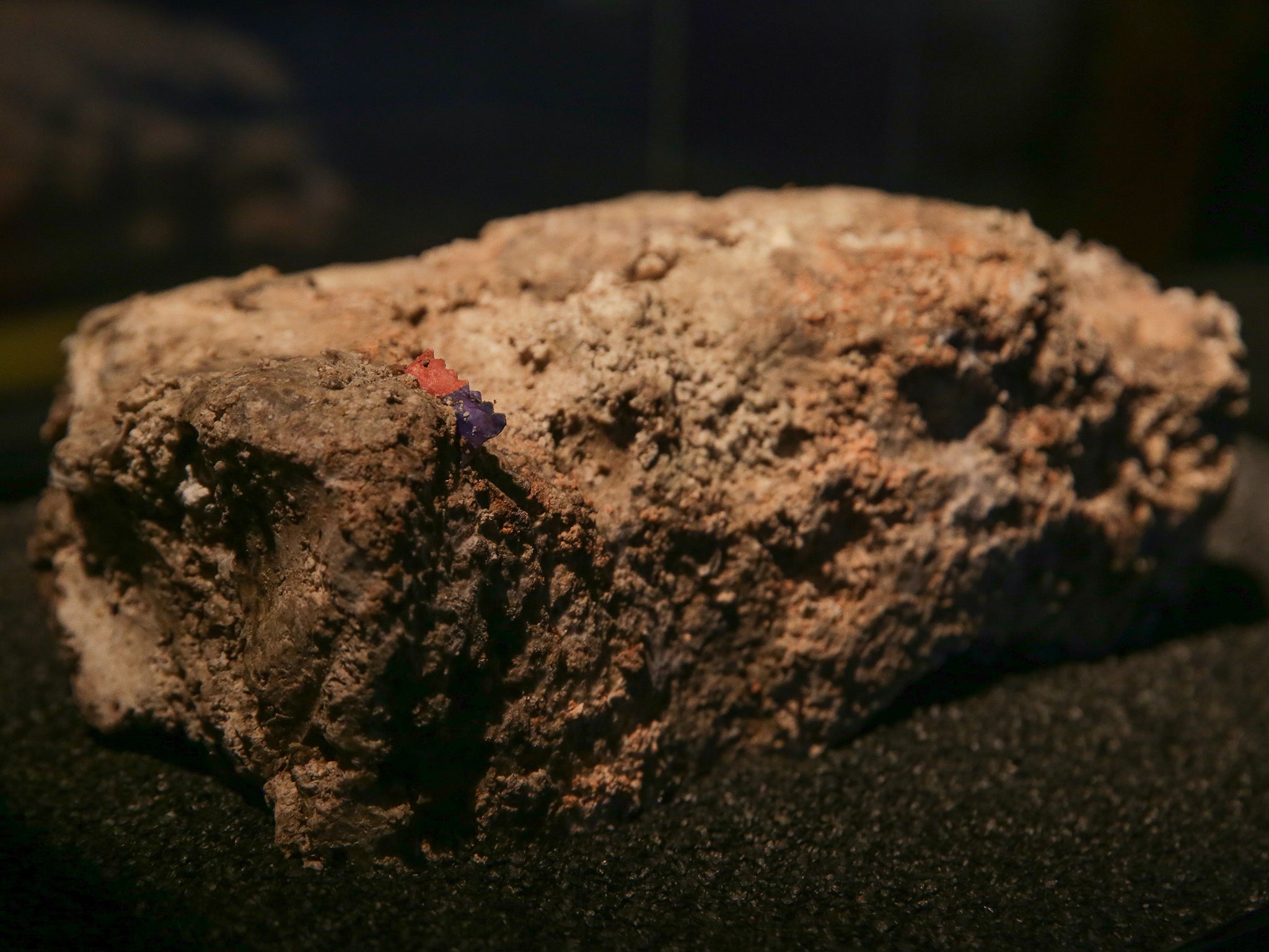 A piece of a fatberg on display at the Museum of London (AFP/Getty)