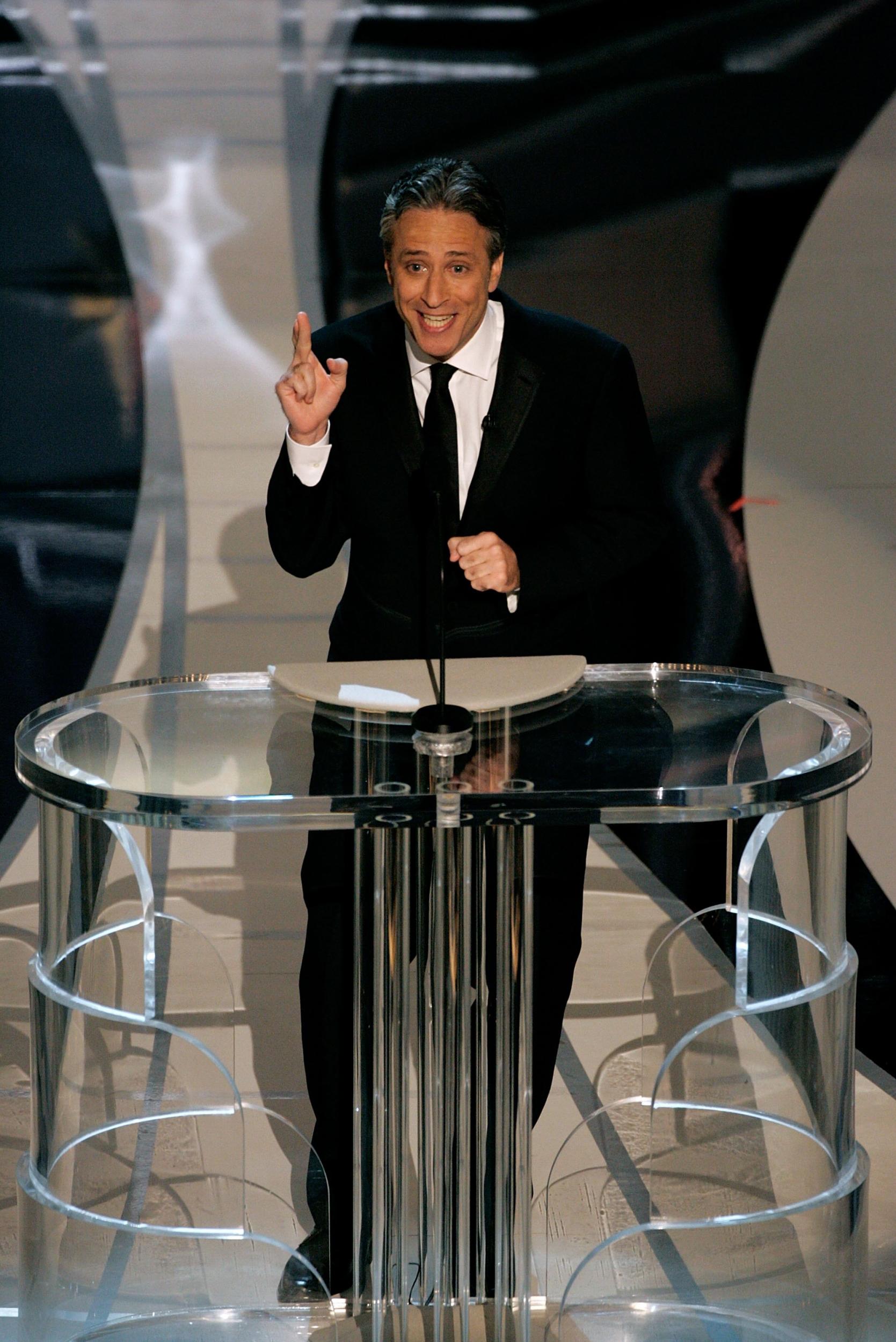 After a tepidly received turn hosting in 2006, Stewart made the most of his second chance in 2008, giving a confident performance presenting the 80th Academy Awards. The former Daily Show comedian’s jokes were tighter and better delivered, and he showed a real aptitude for letting others take the limelight. Perhaps most commendable of all, Stewart used one of his transitions to invite Marketa Irglová back on-stage to finish her acceptance speech for Best Original Song after being abruptly cut off.