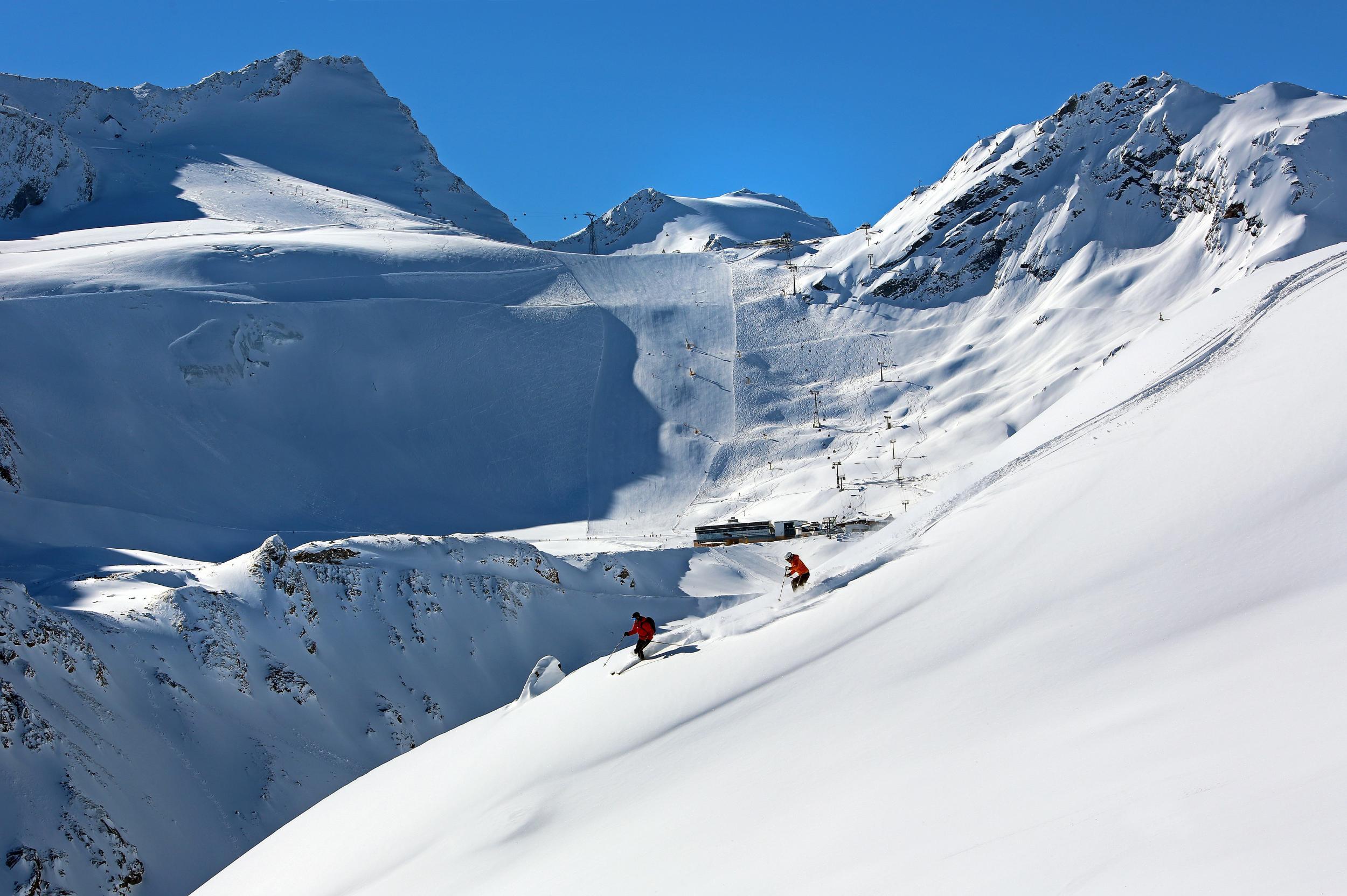 Ski glaciers in Sölden