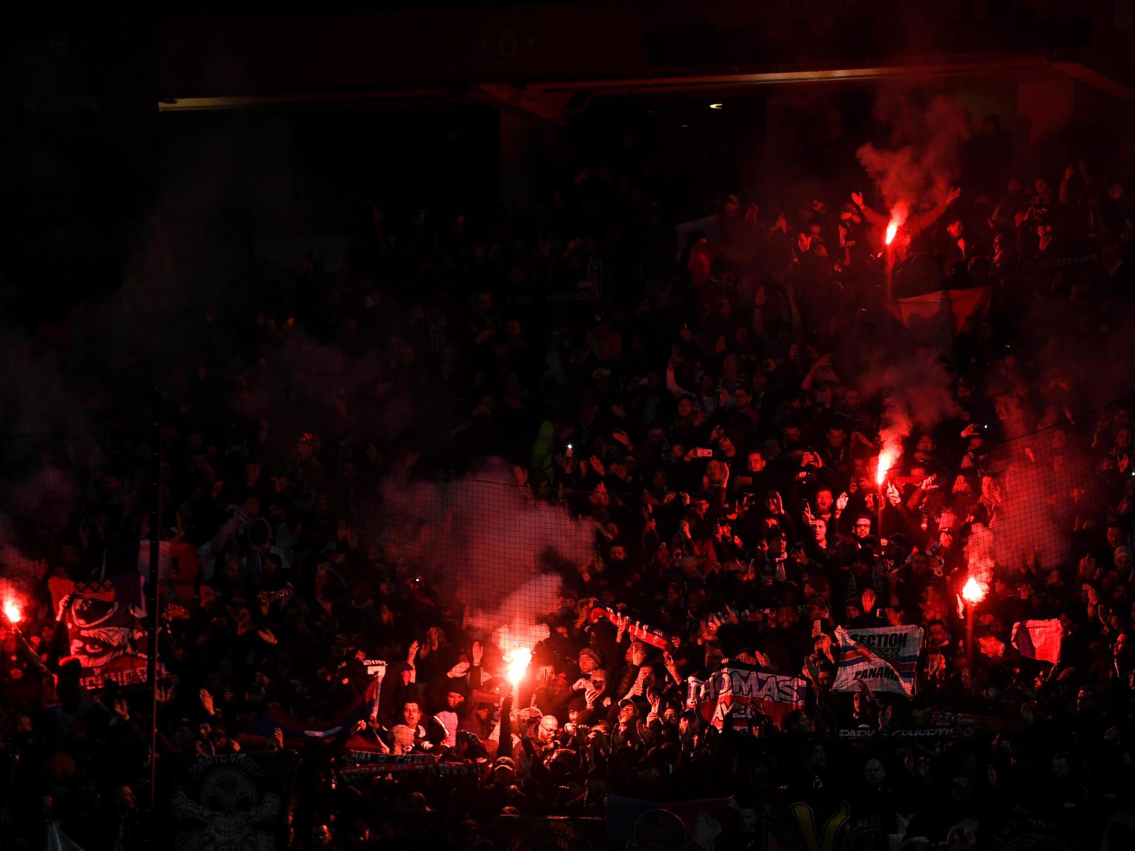 PSG have been charged with setting off fireworks at Old Trafford