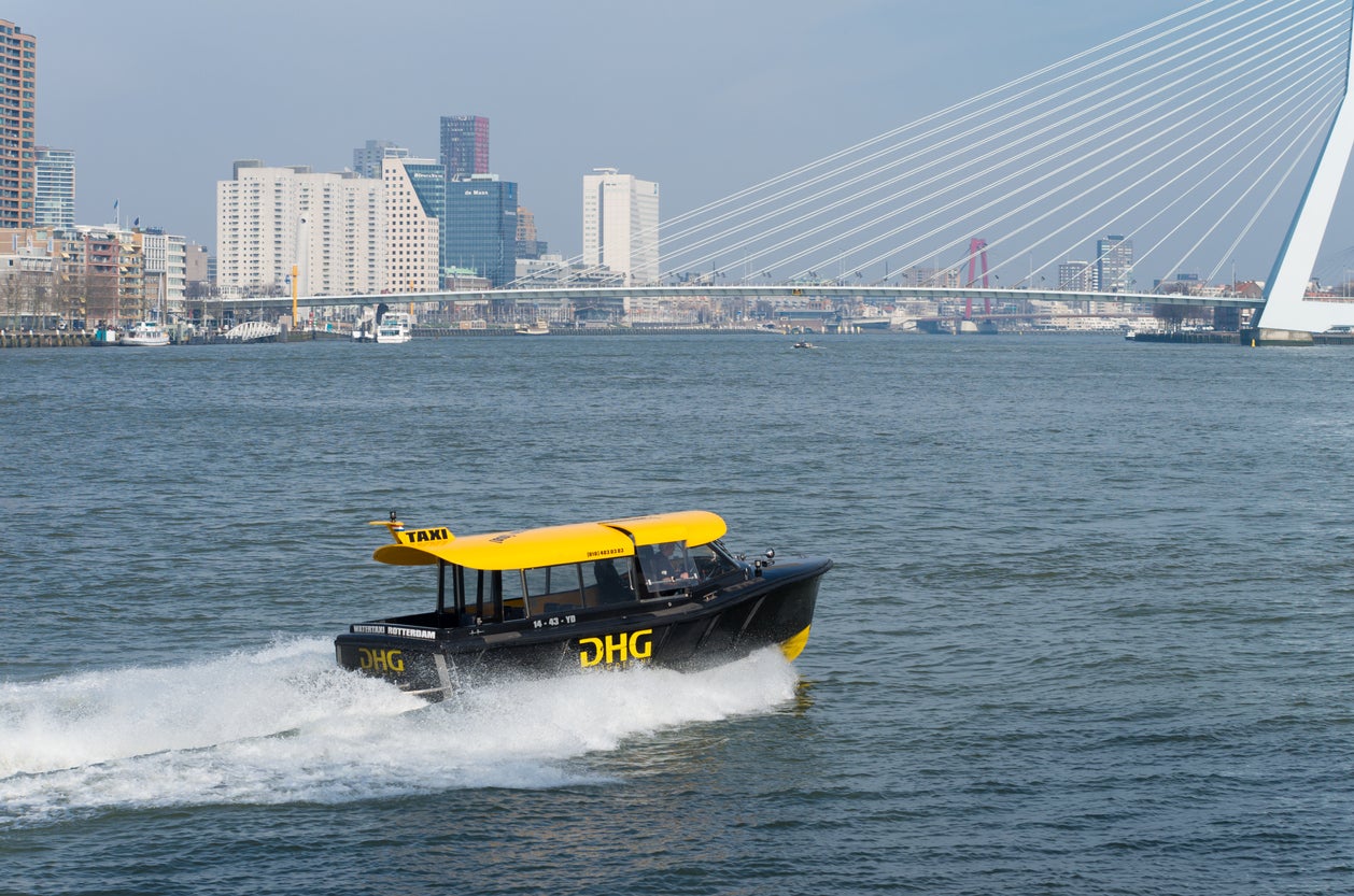 The coolest way to travel is by water taxi