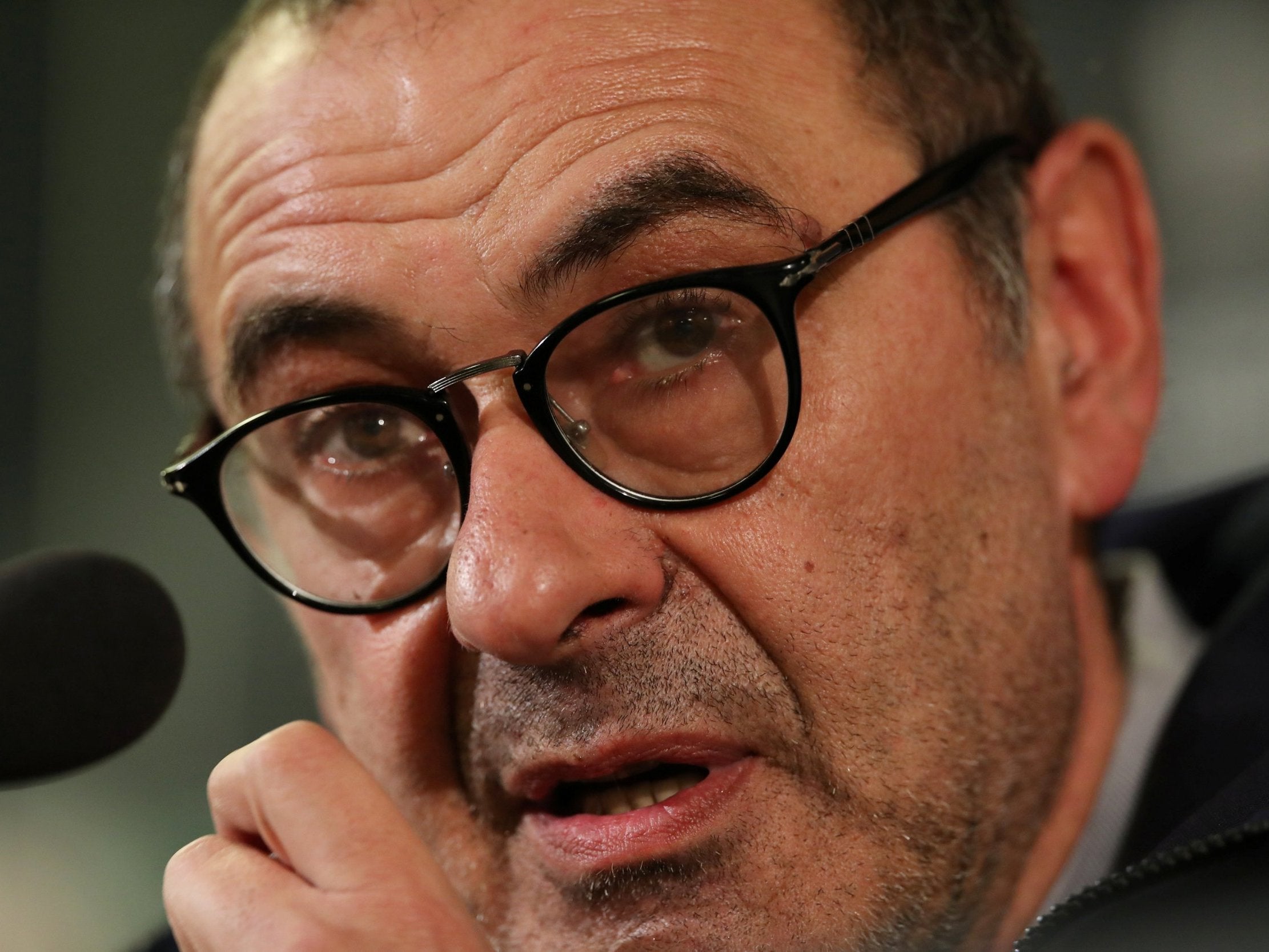 Chelsea manager Maurizio Sarri claims Pep Guardiola has been lucky