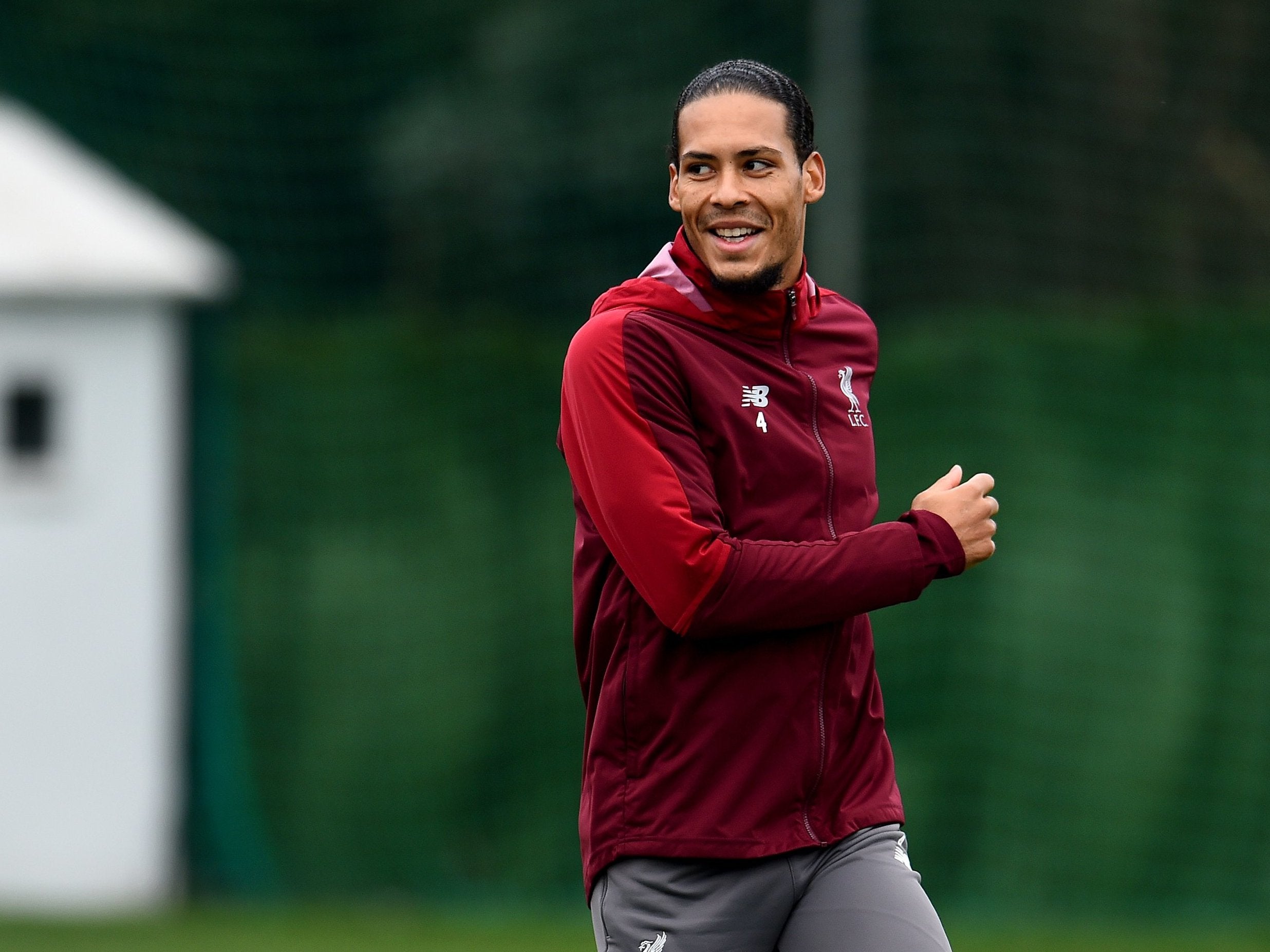 Virgil van Dijk during a training session (Liverpool FC via Getty)