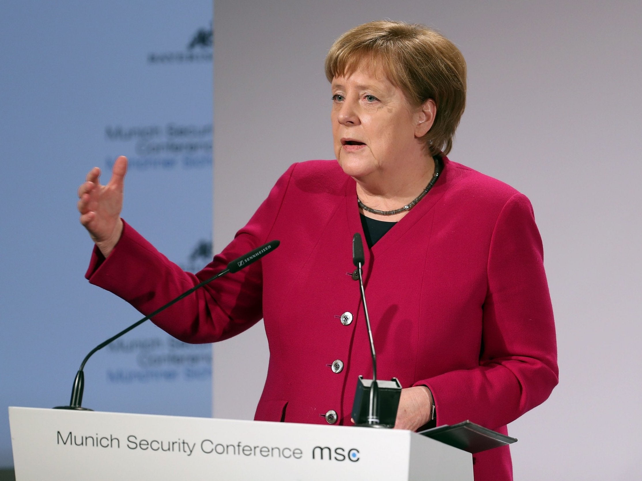 Merkel speaks at 55th Munich Security Conference