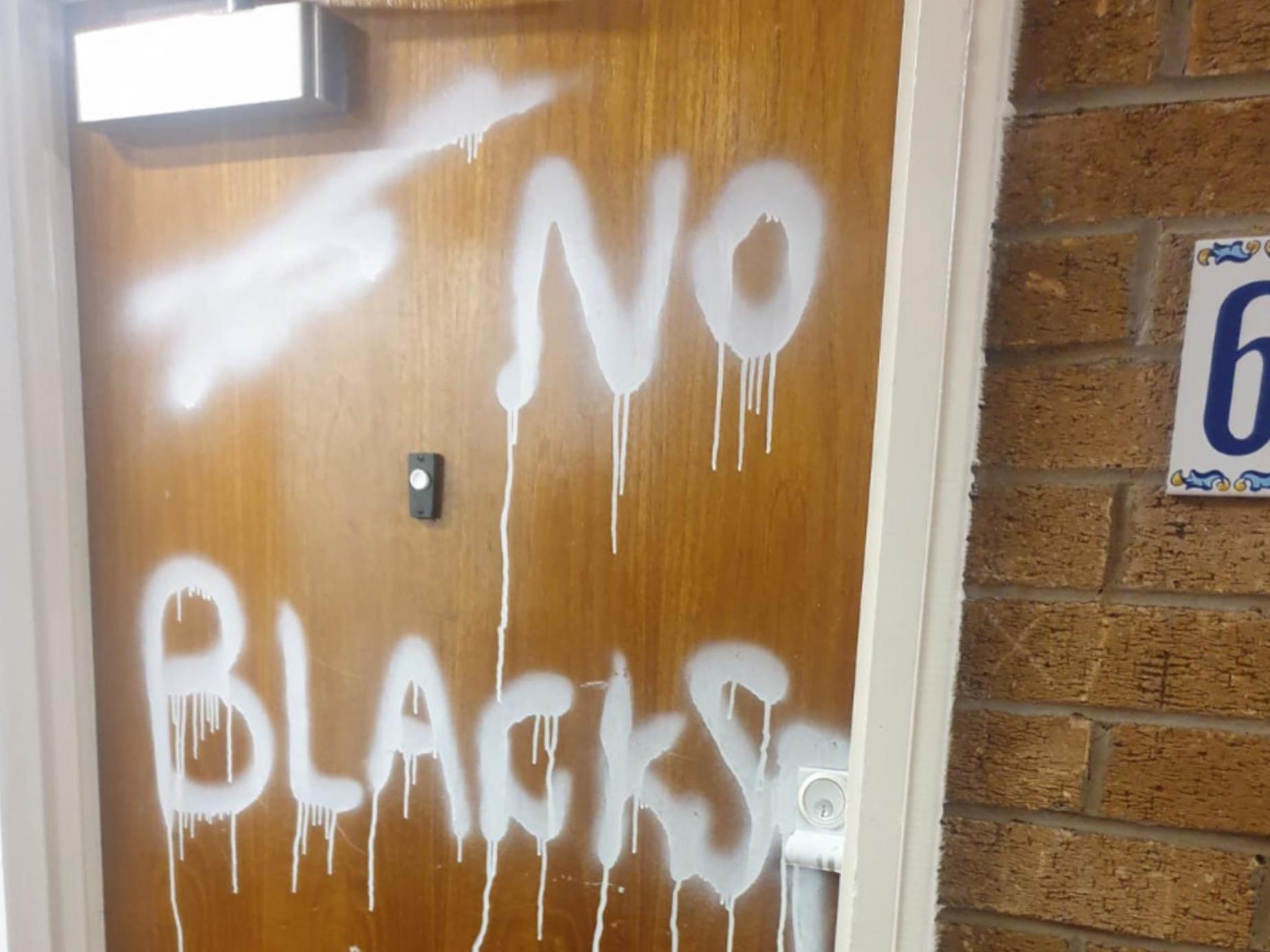 Vaughan Dowd sprayed the racist graffiti on a black family's front door