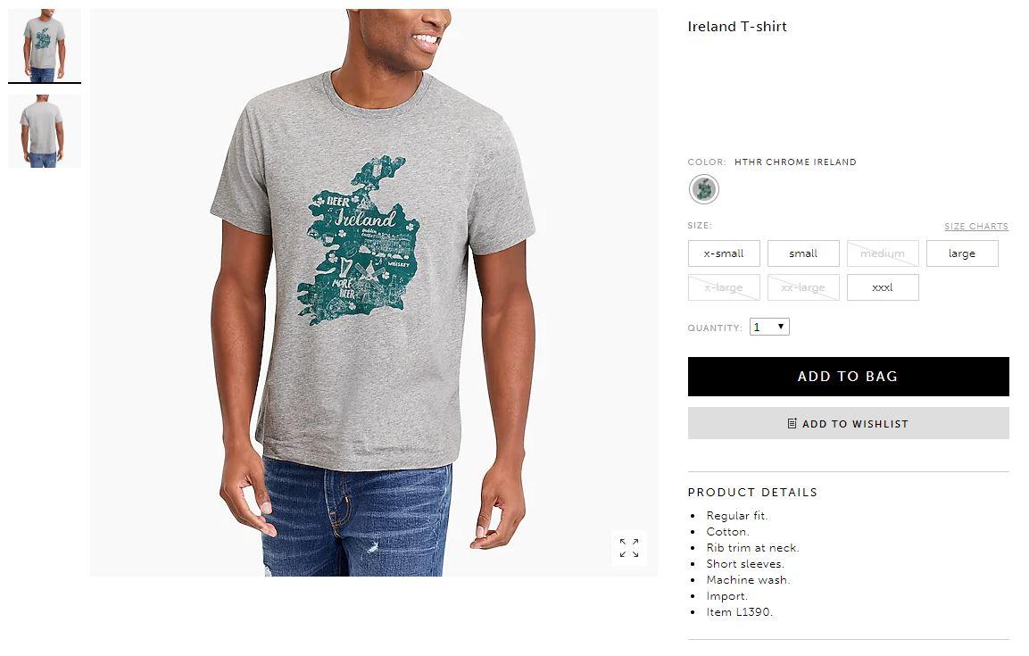 The shirt has been deemed offensive (J Crew Factory)