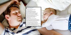 Mother writes hilarious poem called ‘Daddy’s Asleep’ about her husband, who sleeps instead of helping with the baby