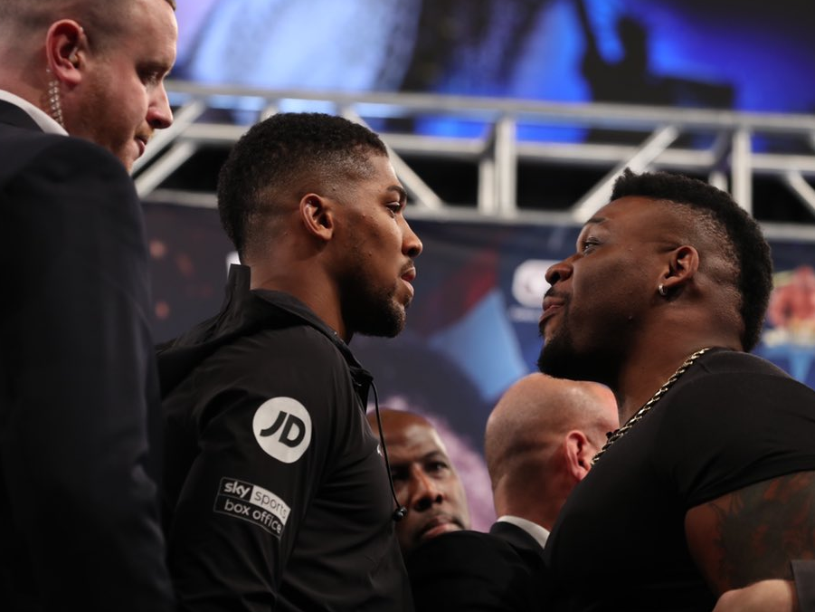 Anthony Joshua and Jarrell Miller come face to face