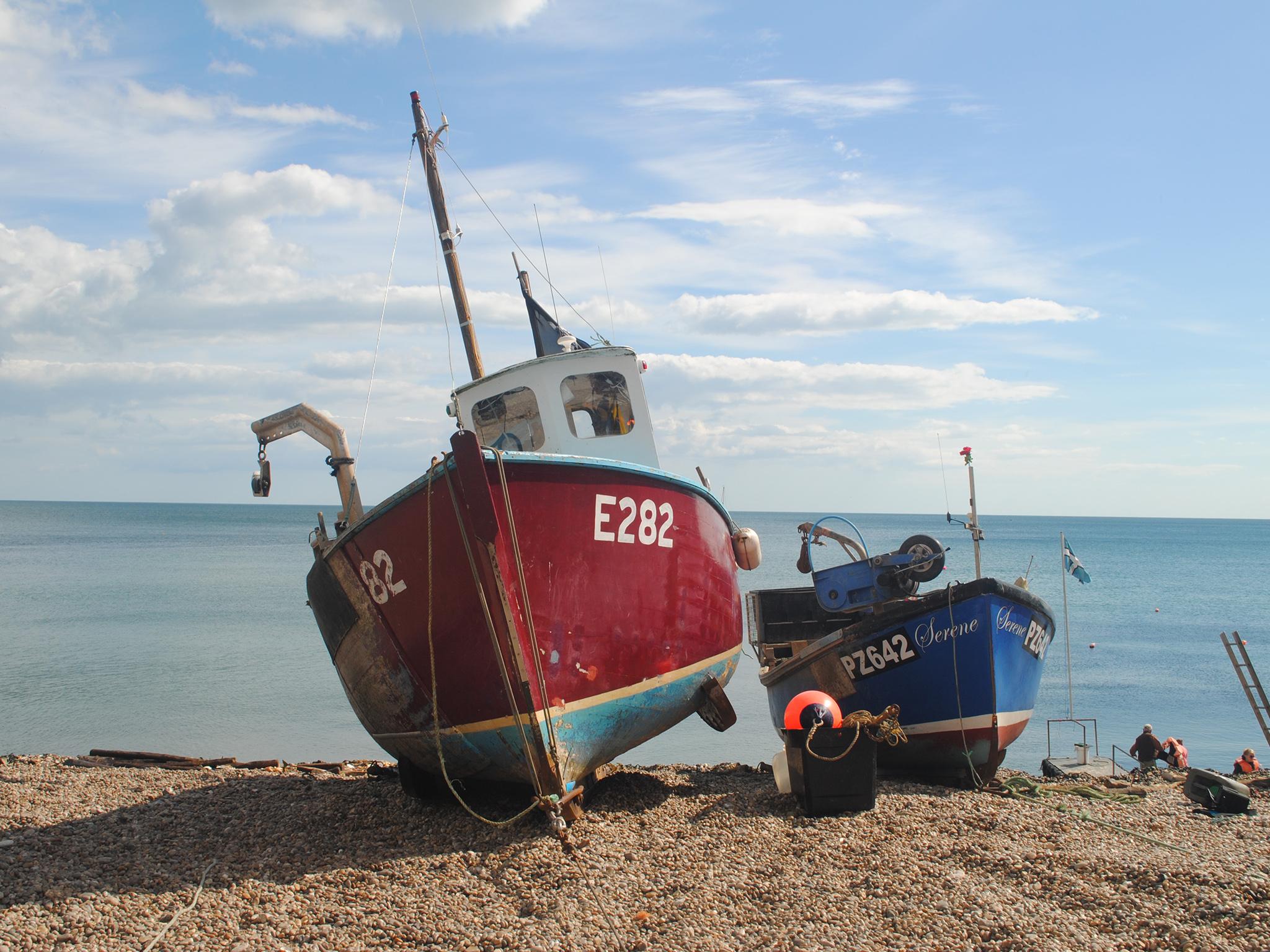 A boat on Beer fishing port