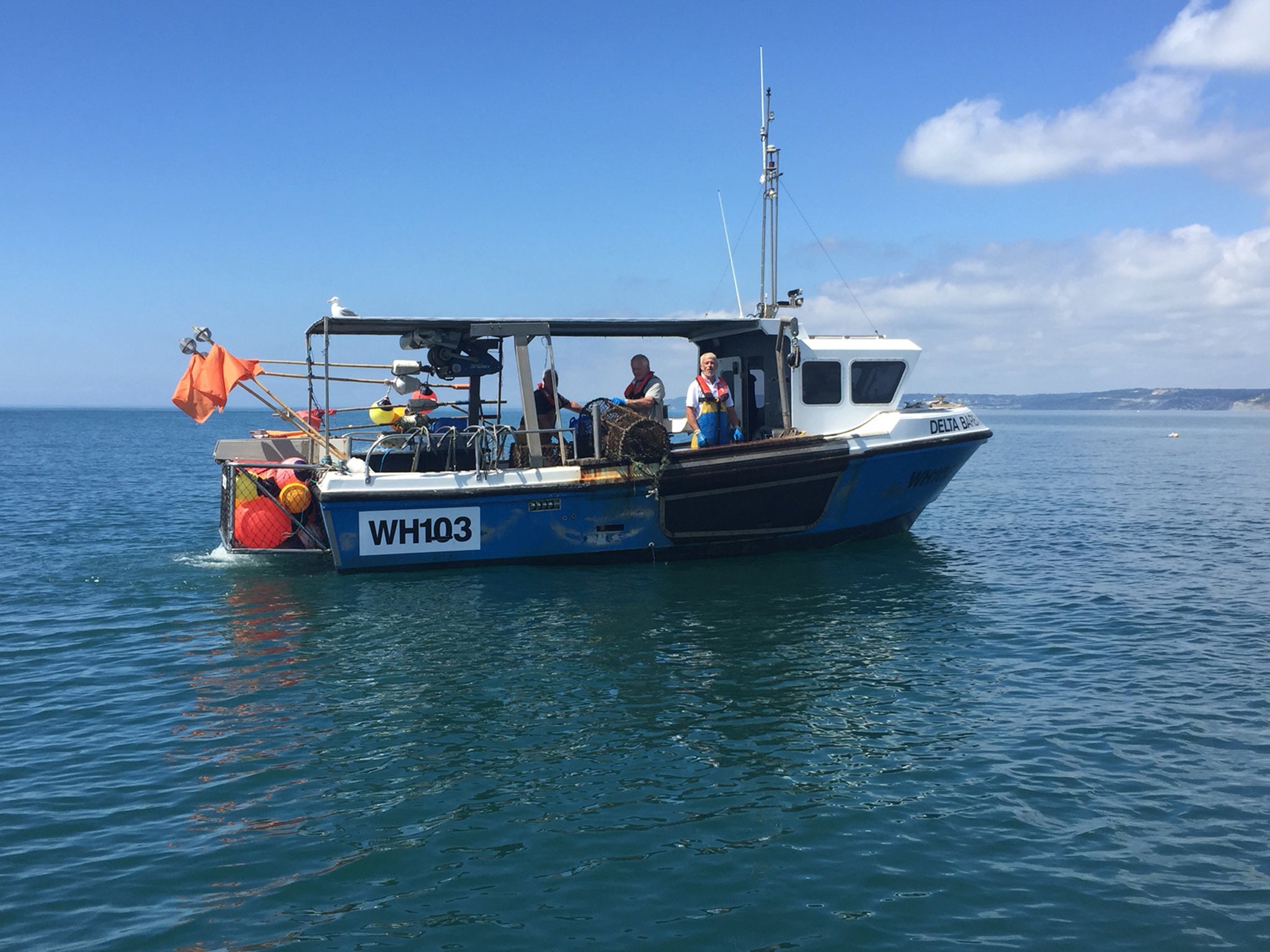 A potter in Lyme Bay