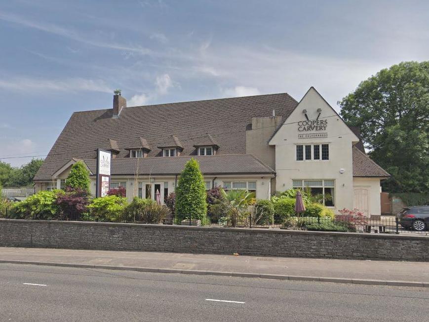 A man "blacked up" during a work Christmas outing to Coopers Carvery in Cardiff