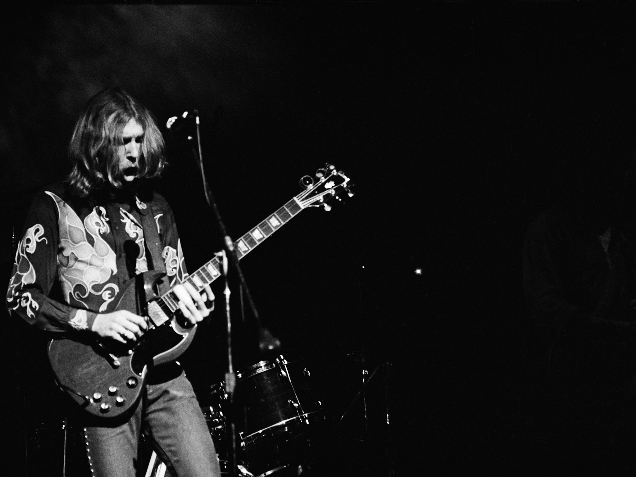 Duane Allman at Fillmore East in 1971. He was killed in a motorcycle crash shortly after the release (Getty)