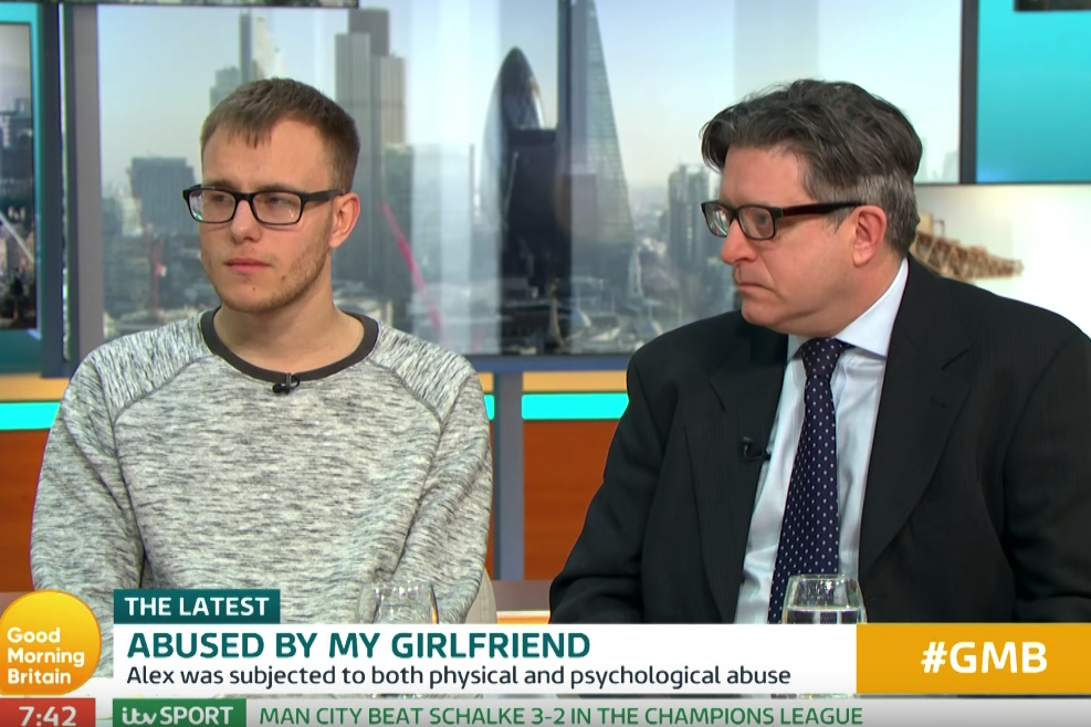 Alex Skeel discusses domestic abuse on Good Morning Britain (GMB)