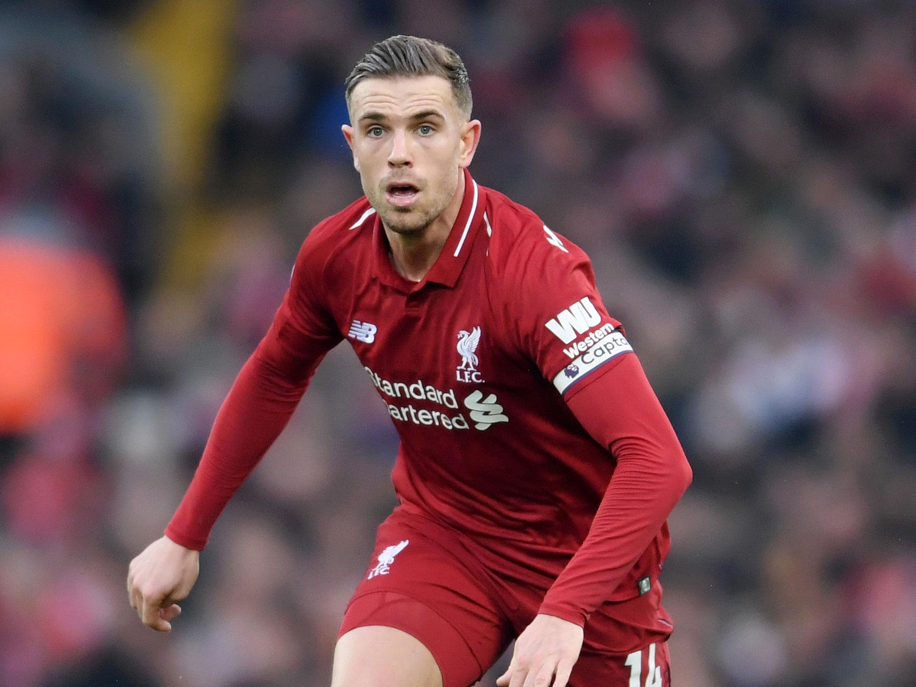 Jordan Henderson returns to the Liverpool midfield for the visit of Tottenham