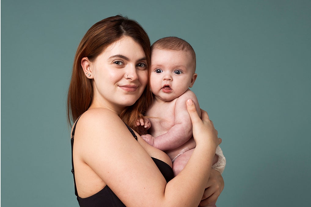 Kesia and child: one of 10 images in the Body Proud Mum series