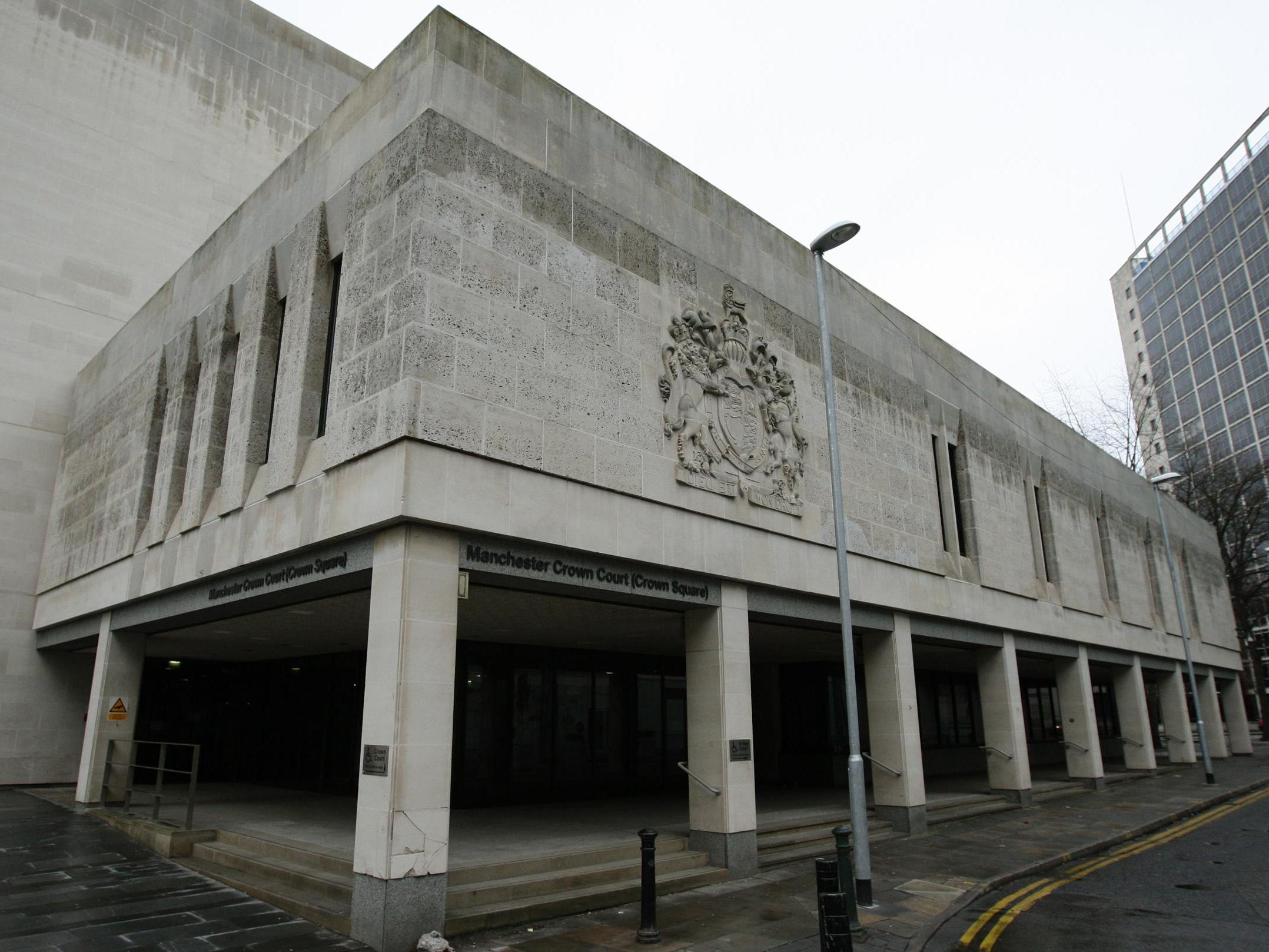 The Salford gangland shooting trial is taking place at Manchester Crown Court, Crown Square