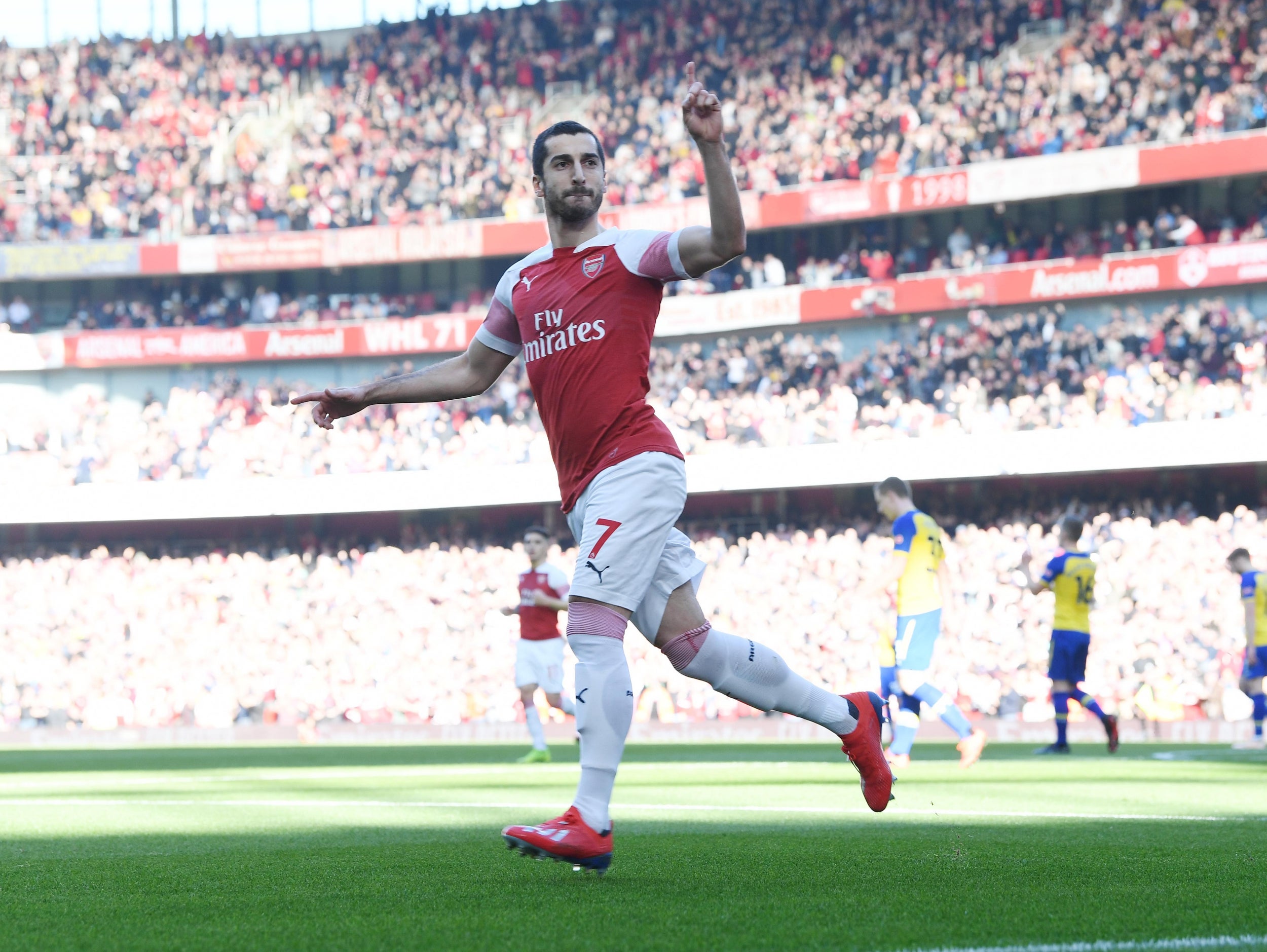 Henrikh Mkhitaryan added Arsenal’s second on the 17-minute mark (Getty)