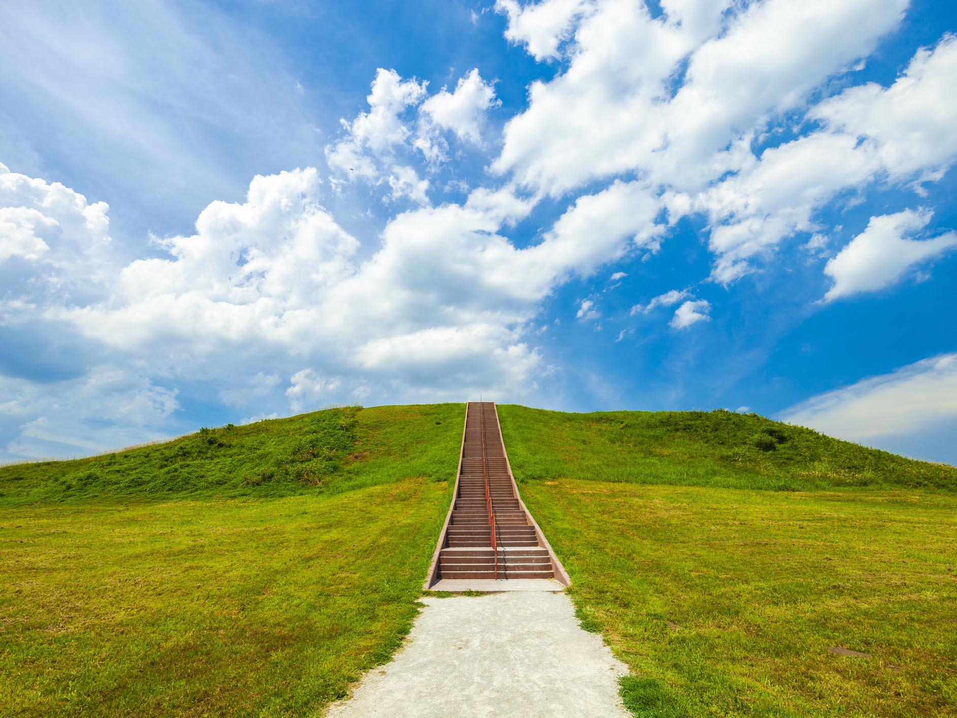 Mounds are now all that is left of the great city of Cahokia