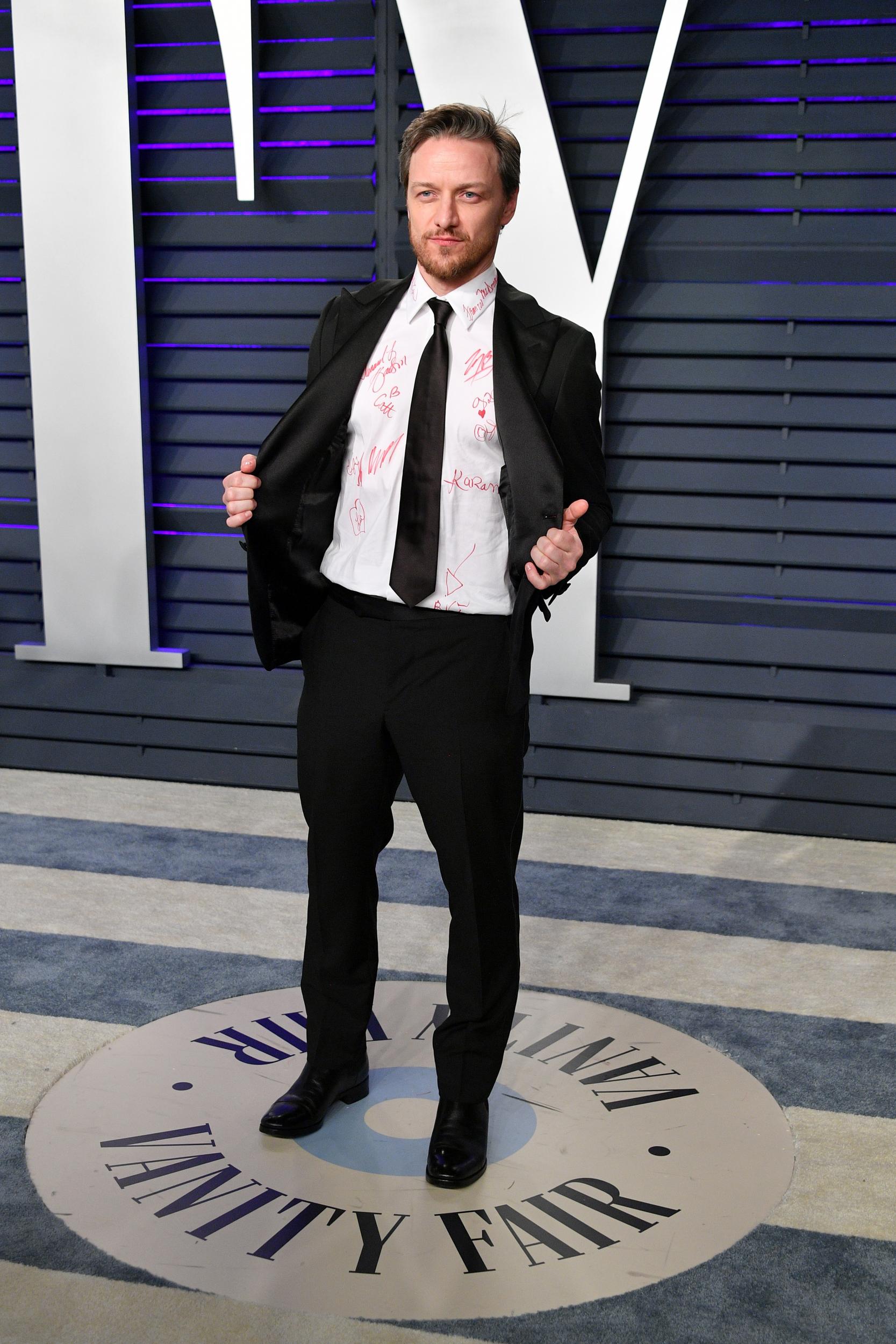 James McAvoy attends the 2019 Vanity Fair Oscar Party hosted by Radhika Jones at Wallis Annenberg Center for the Performing Arts on 24 February 2019