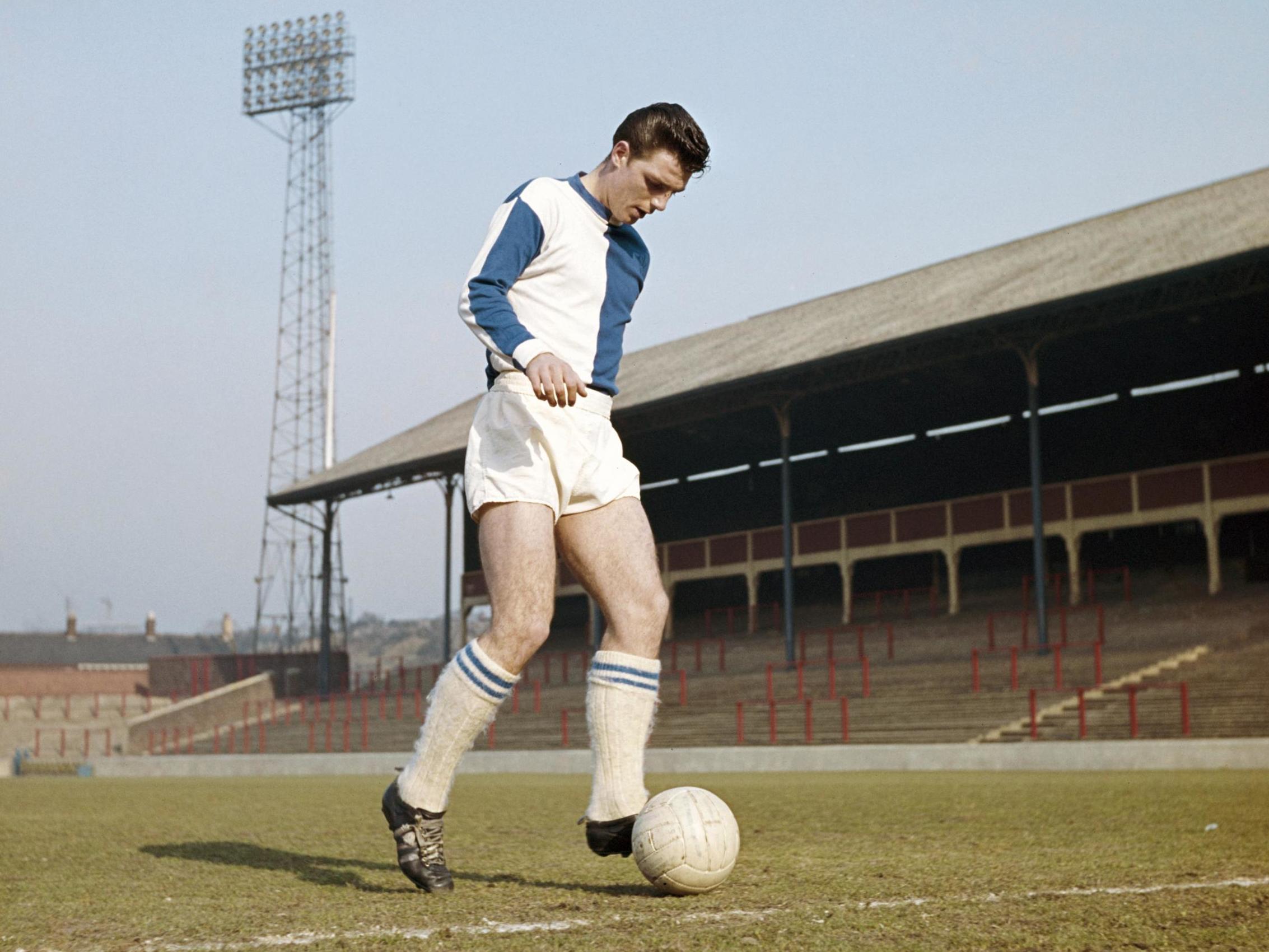 The centre-forward at Ewood Park, circa 1963. He scored 61 times for Blackburn Rovers