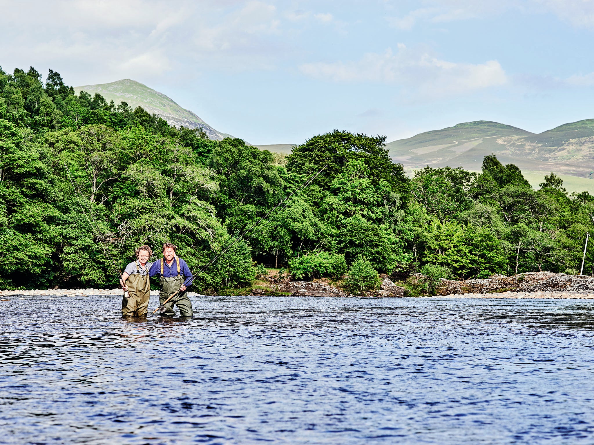 Fishing with chef Tom Kitchen in episode three in the Scottish Highlands