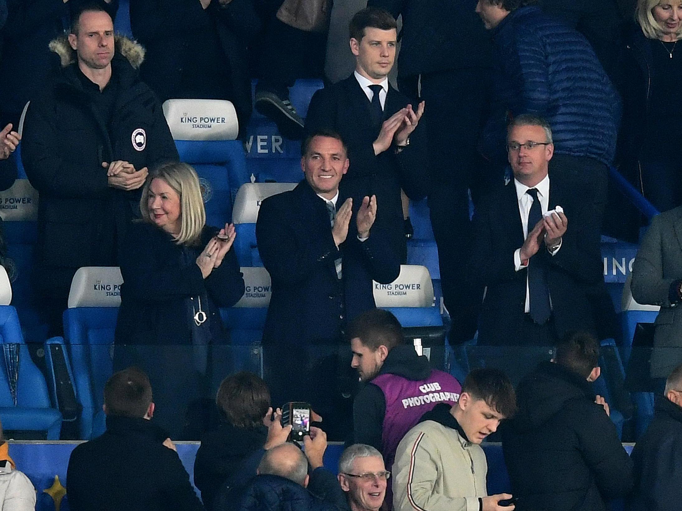 Brendan Rodgers was introduced as Leicester’s new manager before the game