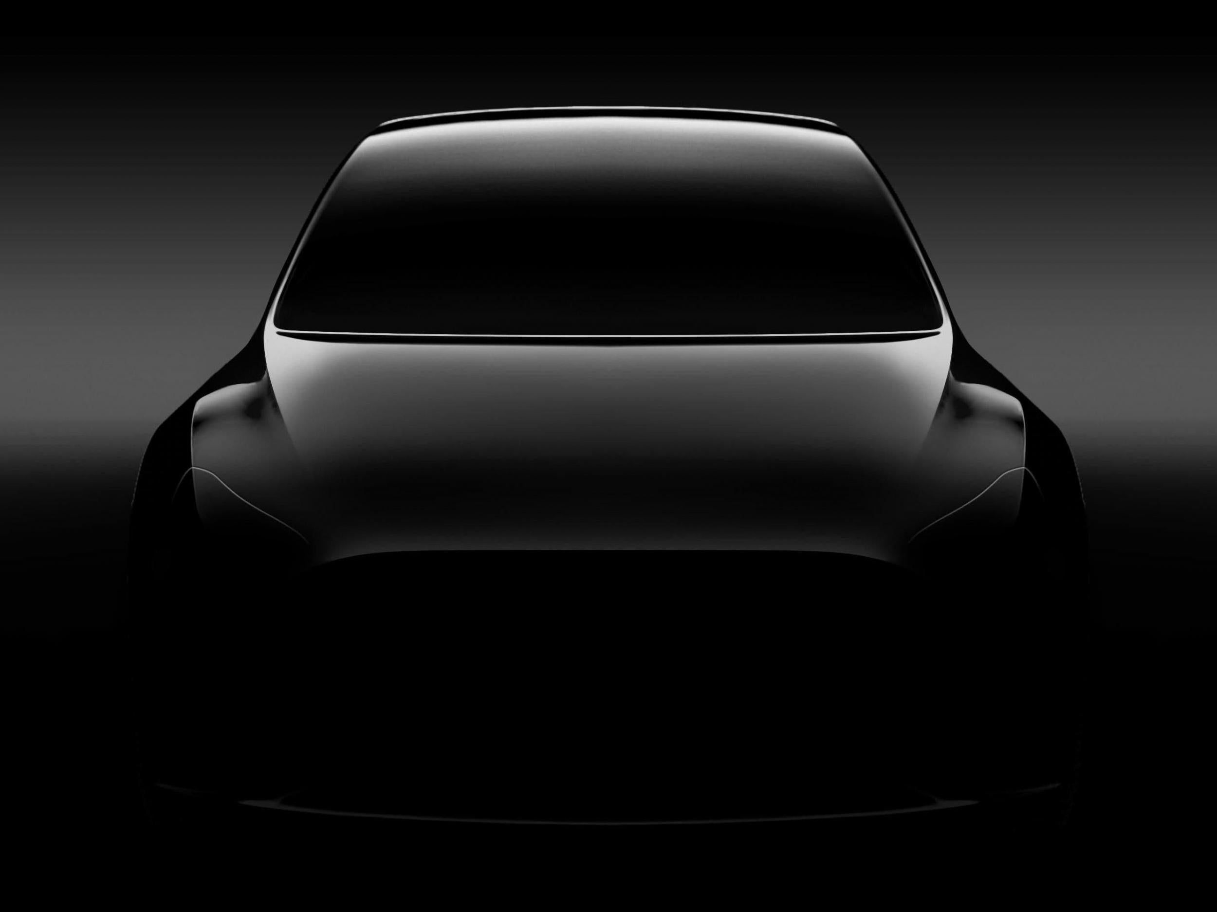 Tesla teased an image of the Model Y in 2107