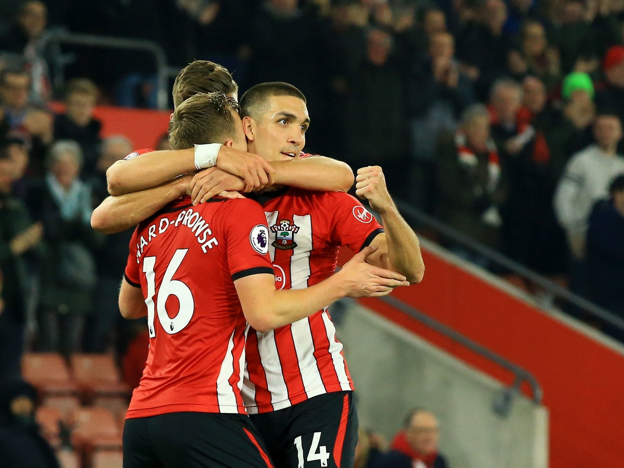 Romeu and Ward-Prowse celebrate