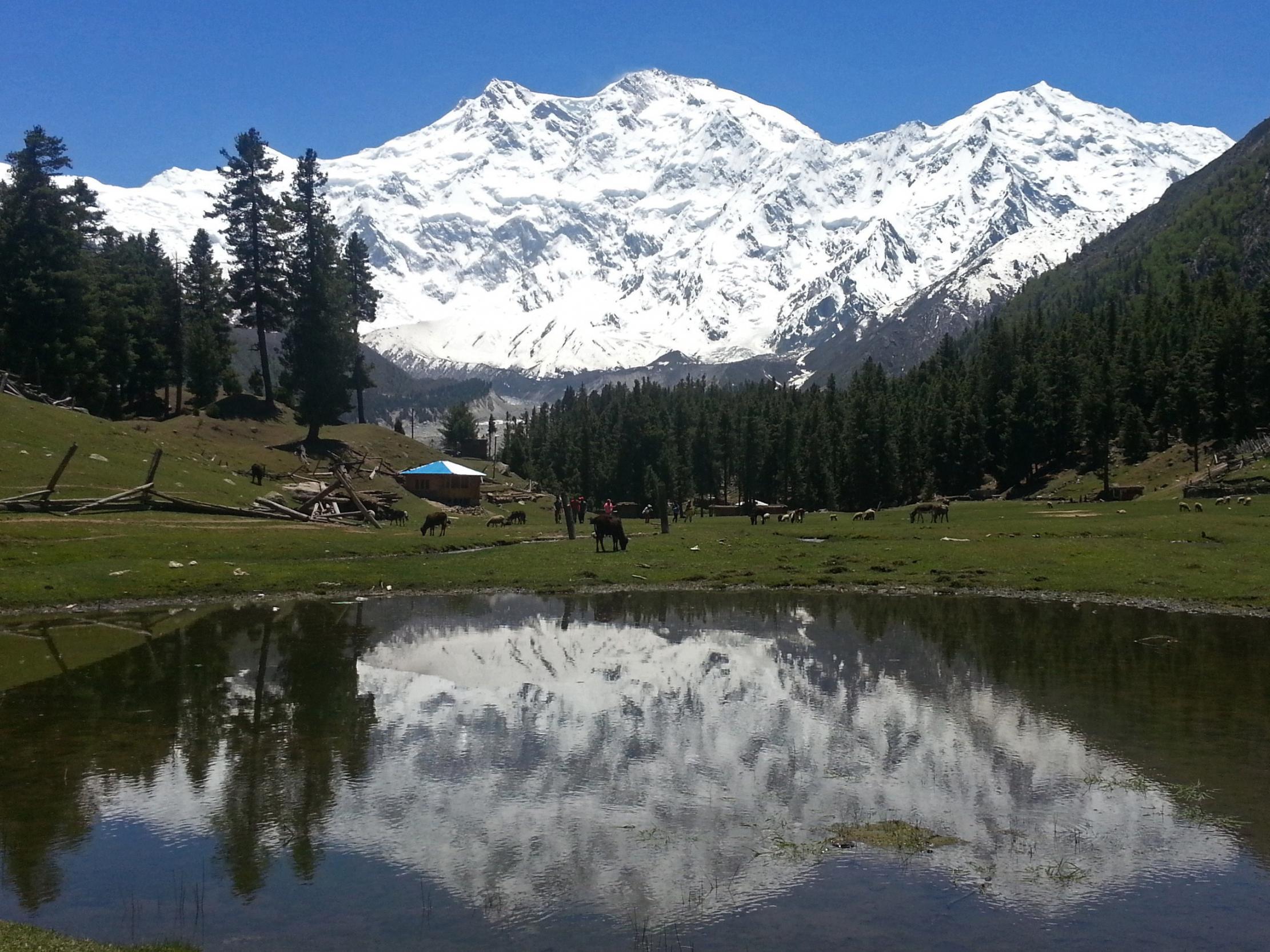 A view of Nanga Parbat, Pakistan's second-highest mountain.