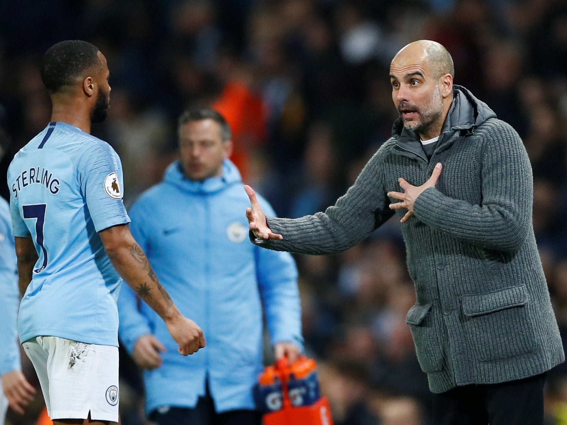 Pep Guardiola during the midweek win vs West Ham