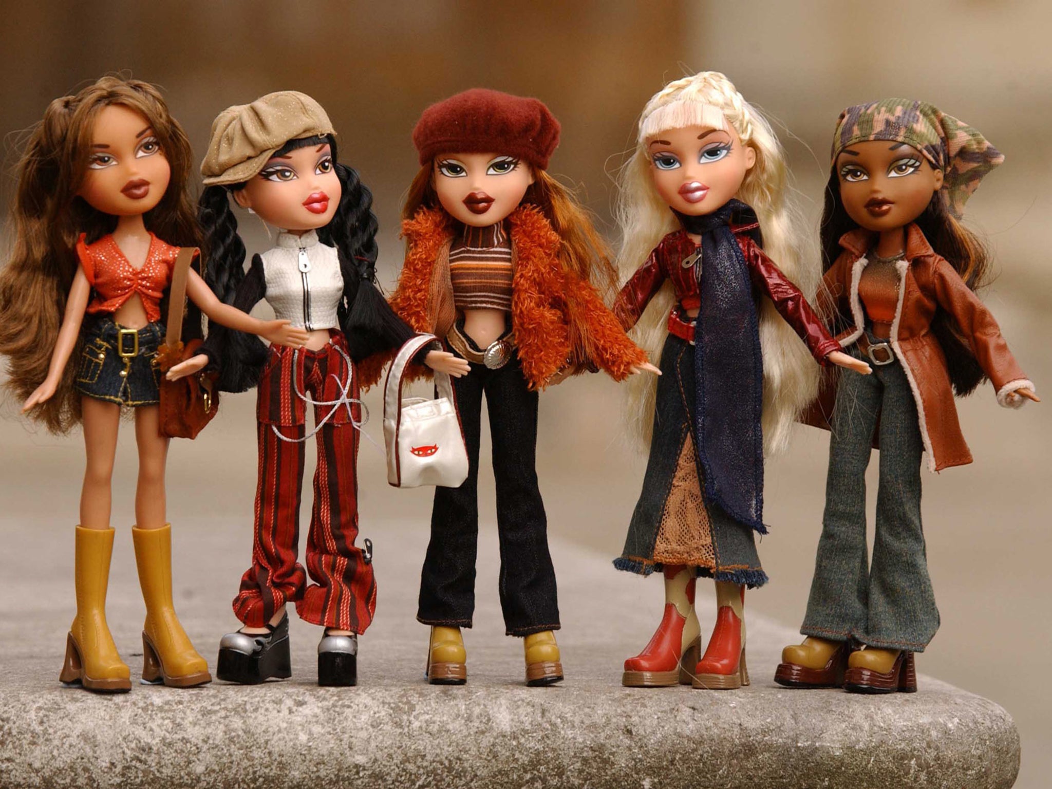 Bratz, at The Industry's Toybox exhibition in London. Each doll represents a different ethnic group (PA)