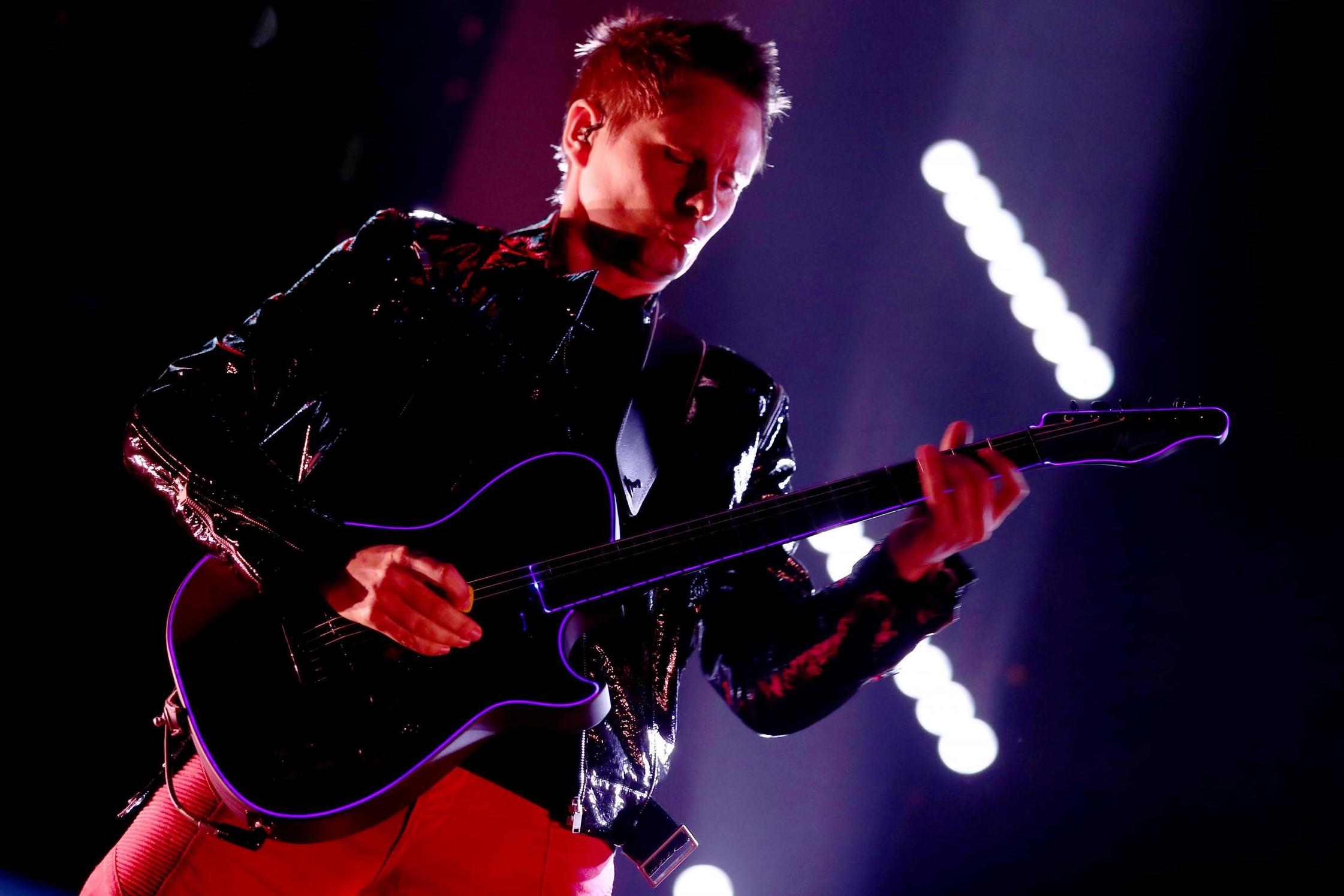 Matt Bellamy of Muse performs on stage during 2019 iHeartRadio ALTer Ego at The Forum on 19 January, 2019 in Inglewood, California.