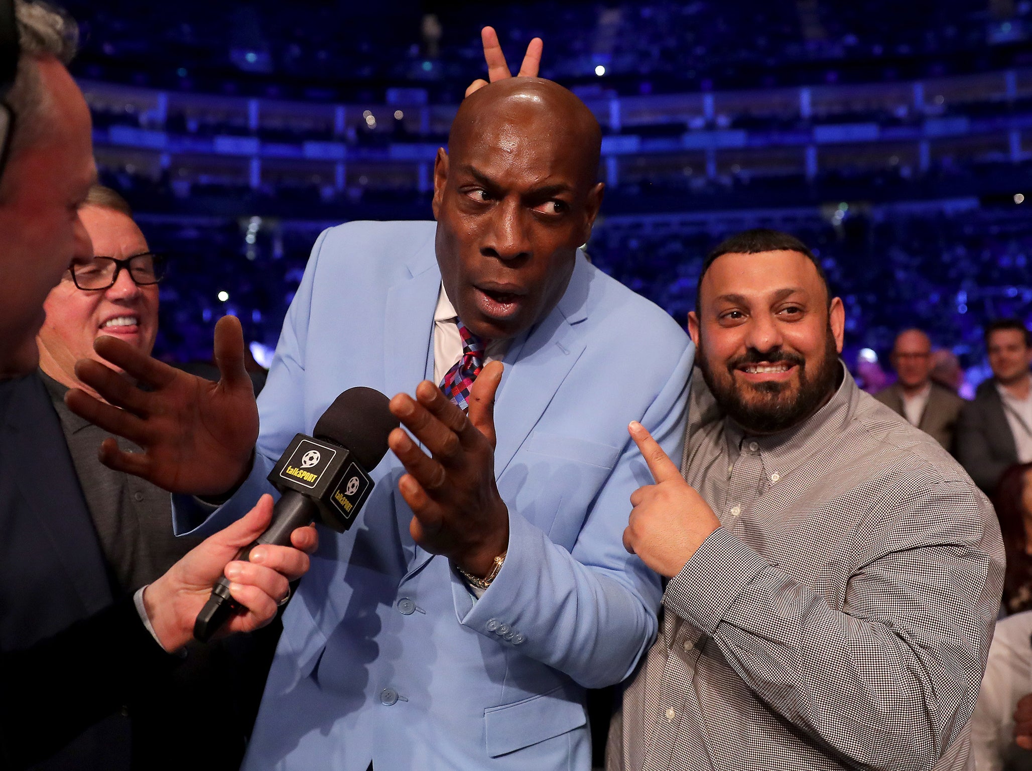 Frank Bruno with Prince Naz