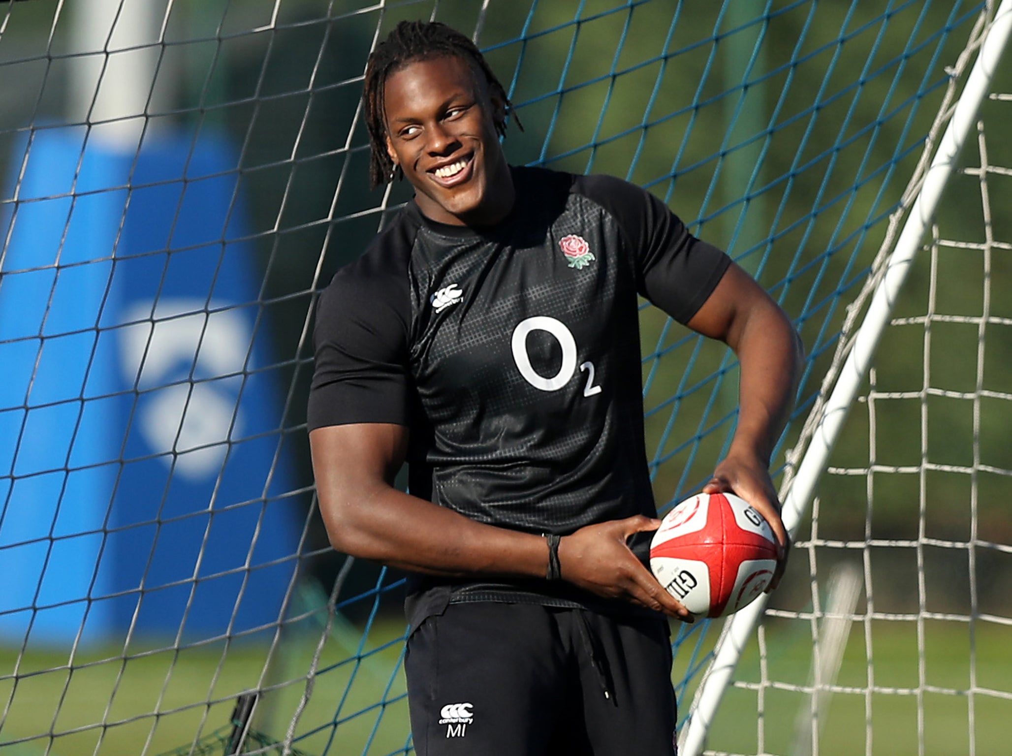 Maro Itoje training with England