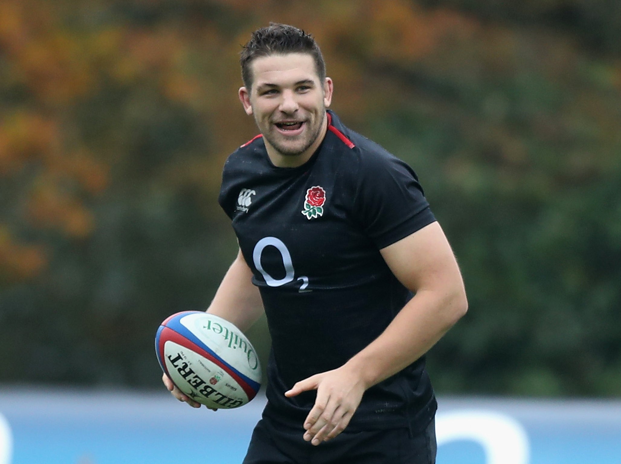 Charlie Ewels looks on during the England captain's run