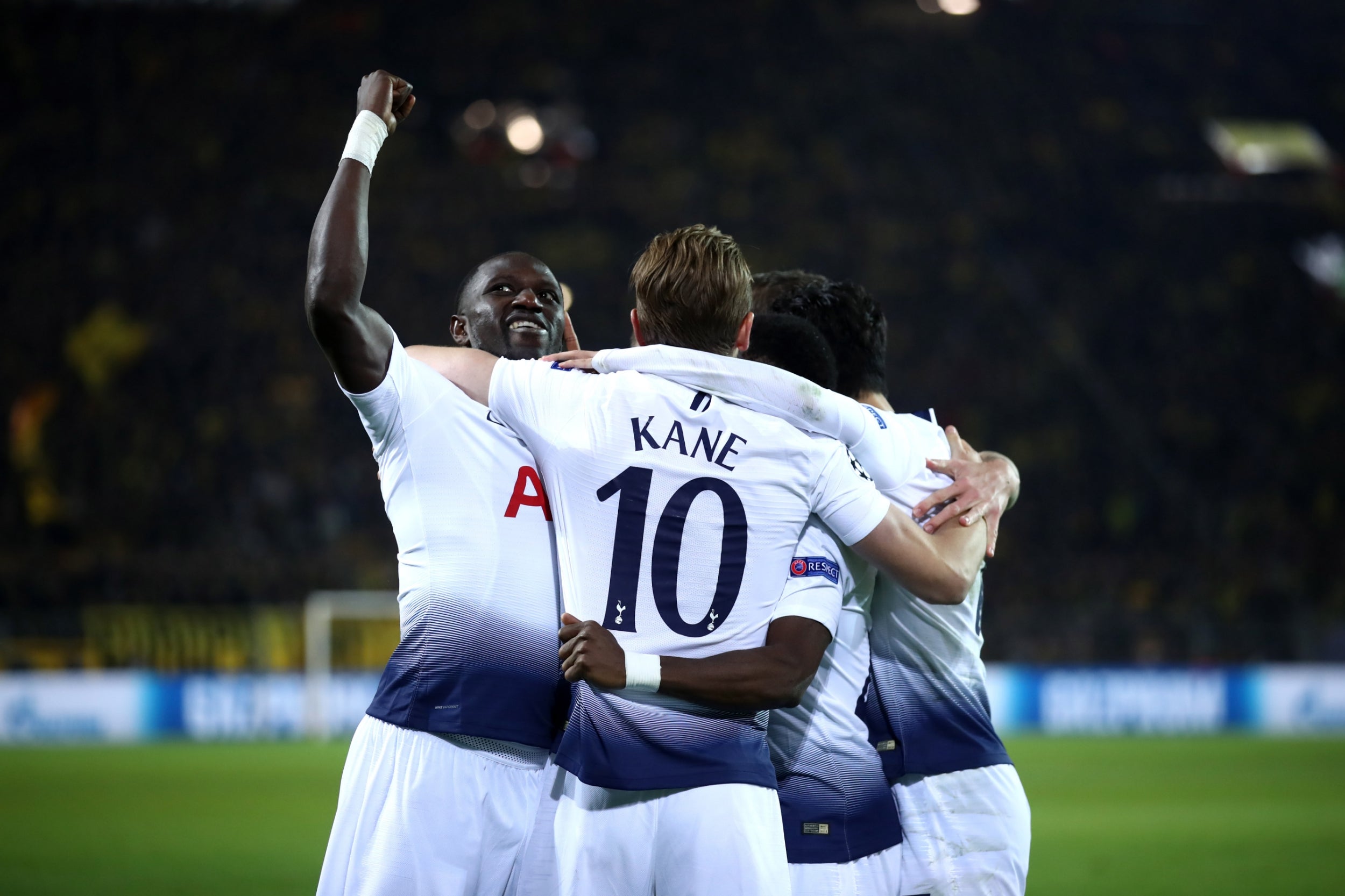 Sissoko celebrates after Kane's winner