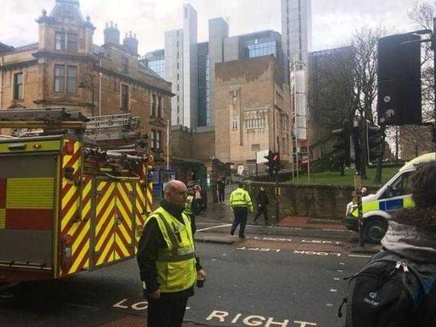 Police and emergency services at Glasgow University campus