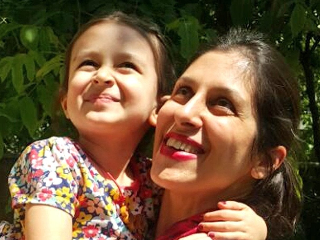 Nazanin Zaghari-Ratcliffe with her daughter Gabriella