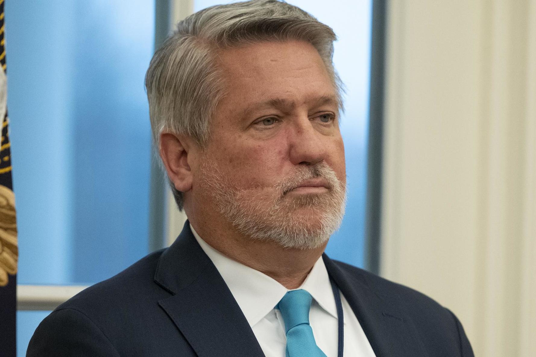 White House Communications Director Bill Shine looks on as United States President Donald J Trump hosts a naturalization ceremony in the Oval Office of the White House in Washington, DC on Saturday, 19 January, 2019.