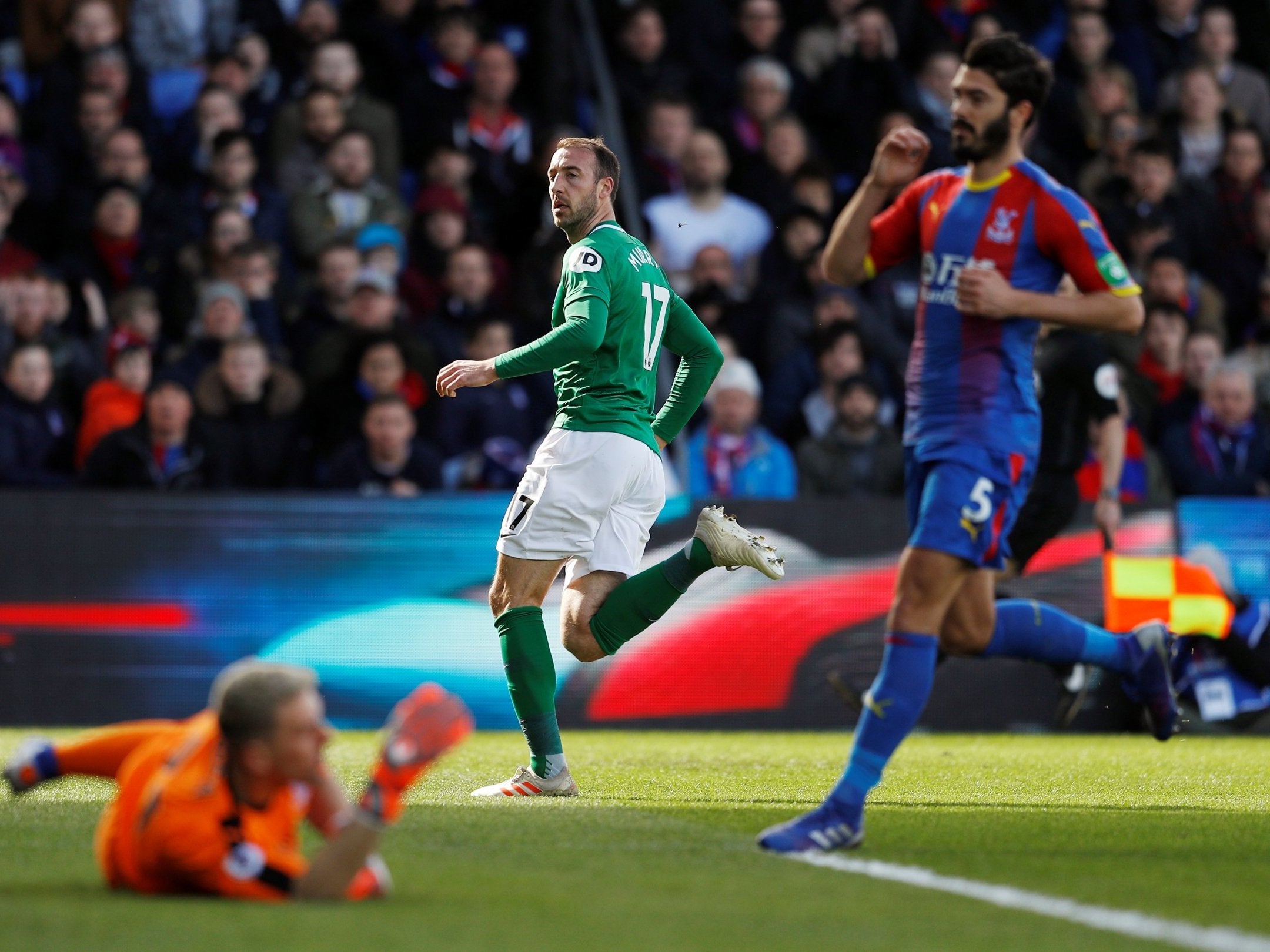 Glenn Murray turns away to celebrate Brighton's opener