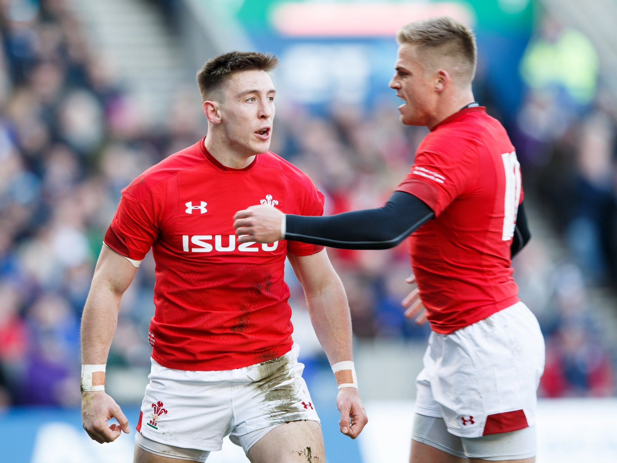 Josh Adams finished a wonderful first-half try to put Wales in the ascendancy