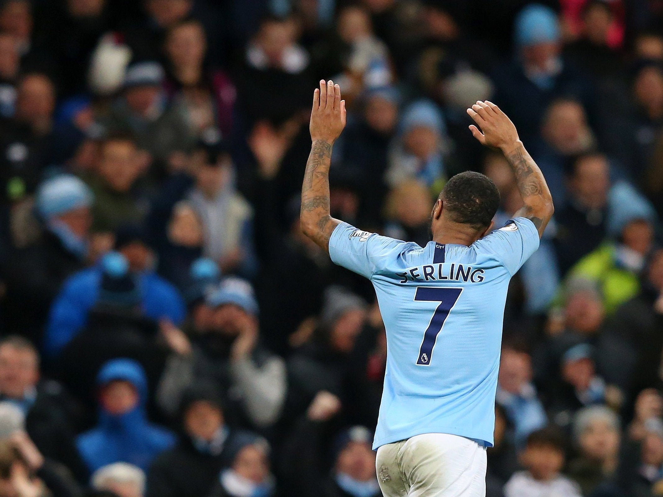 Raheem Sterling completed his hat-trick after 59 minutes