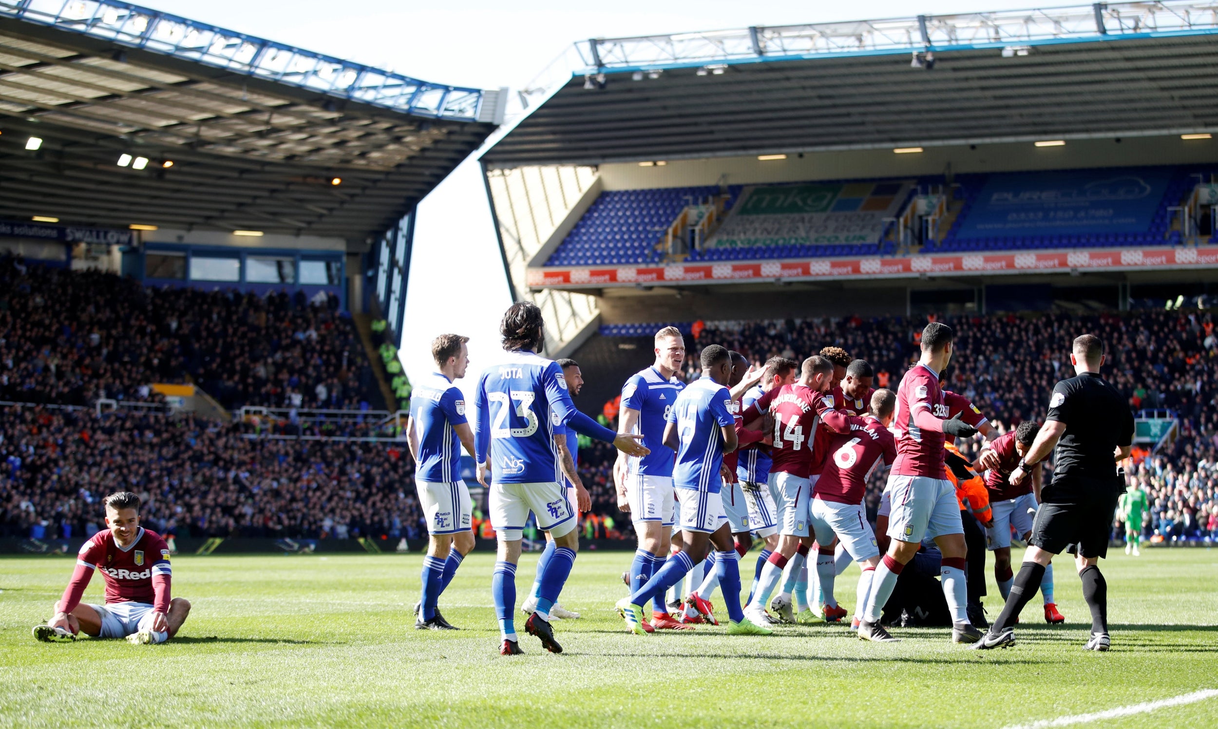 Grealish kept his composure and did not react to the assault