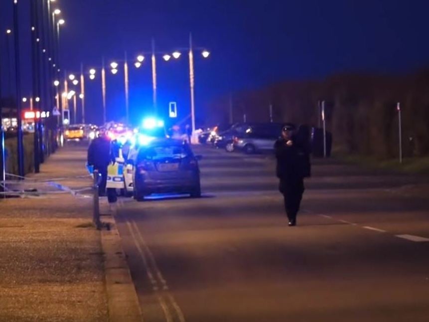 Police at Marine Park Gardens in Bognor Regis, West Sussex